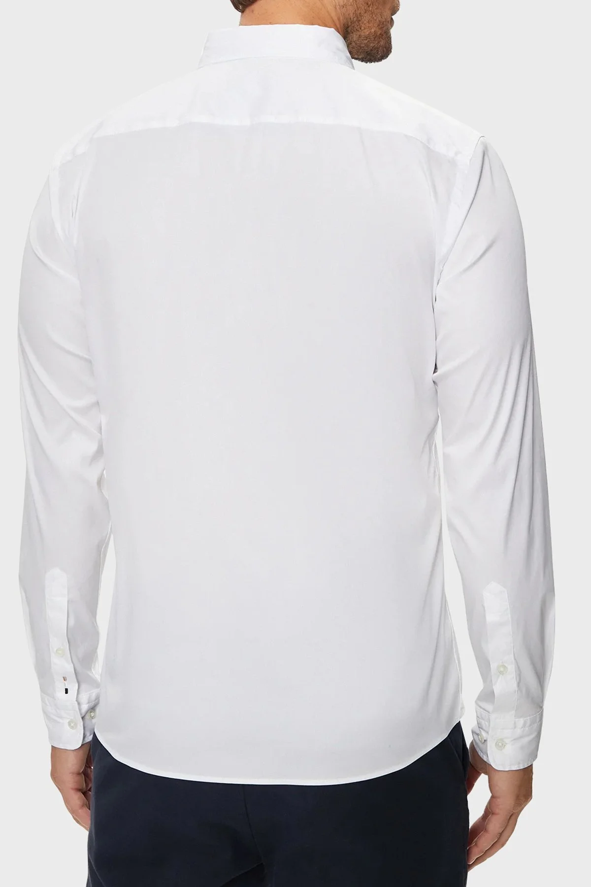 Boss Pamuk Karışımlı Slim Fit Logolu Erkek Gömlek 50520291 100 BEYAZ - 3