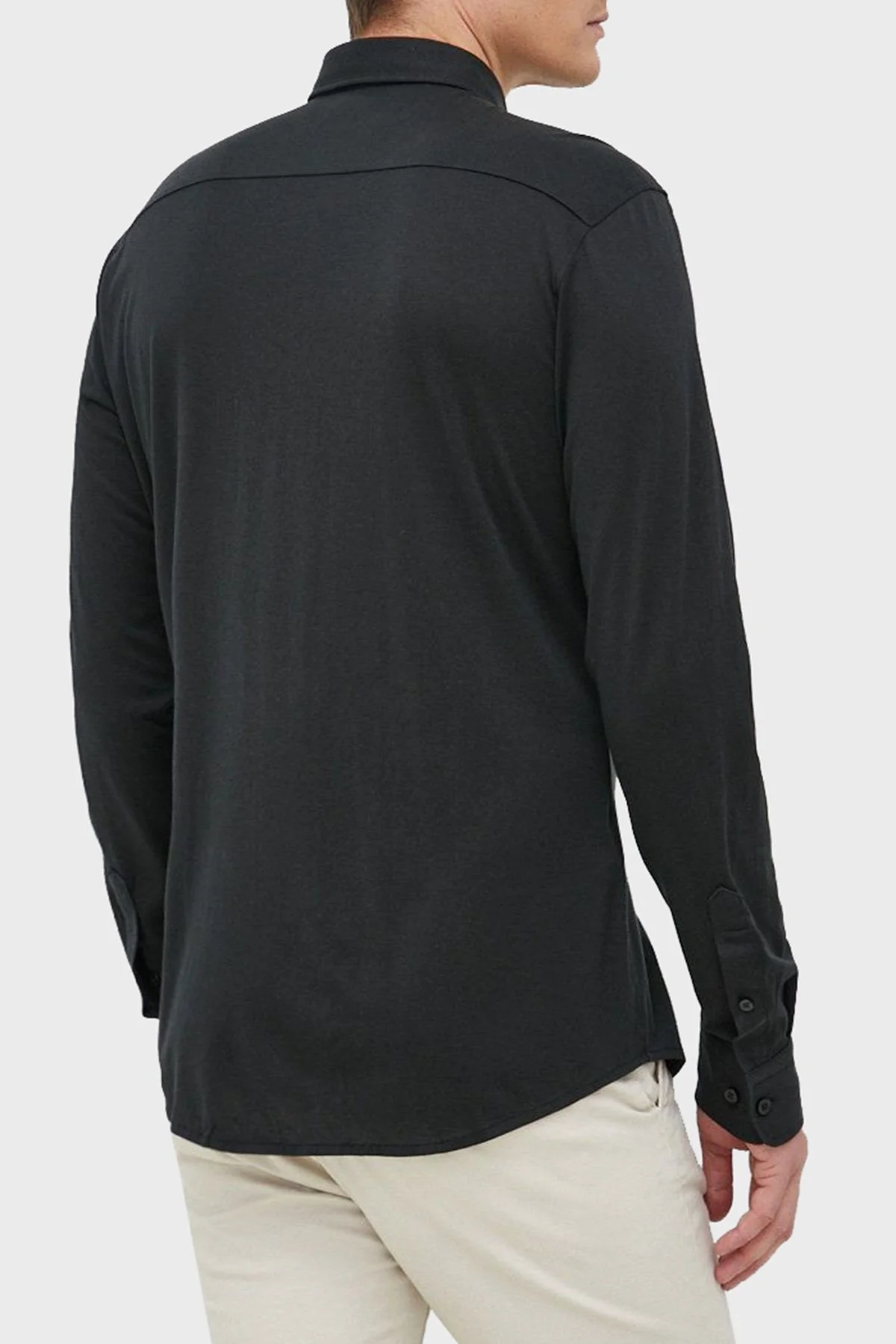 Boss Pamuk Karışımlı Uzun Kollu Slim Fit Erkek Gömlek 50483978 001 SİYAH - 3