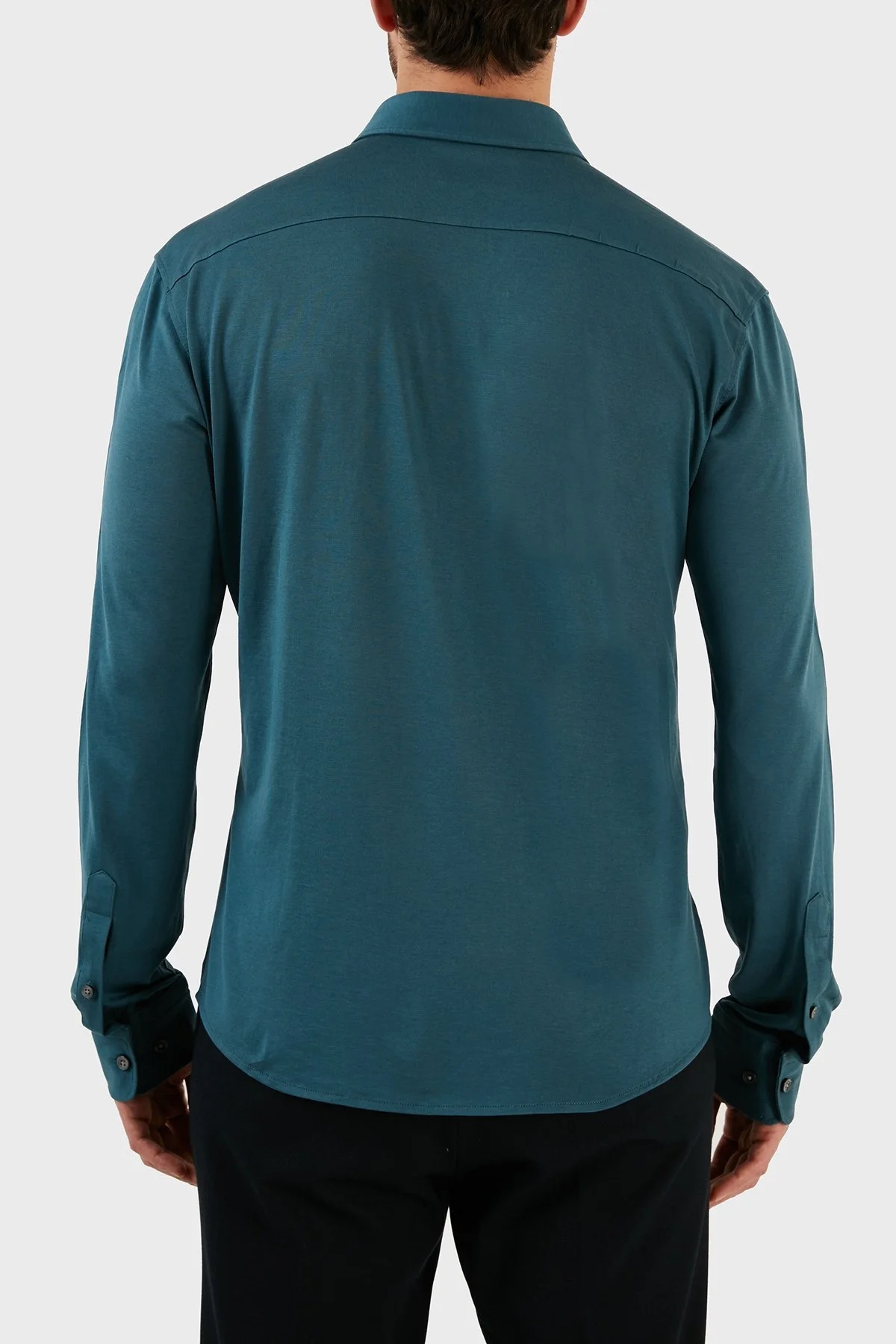 Boss Pamuk Karışımlı Uzun Kollu Slim Fit Erkek Gömlek 50483978 445 PETROL - 5