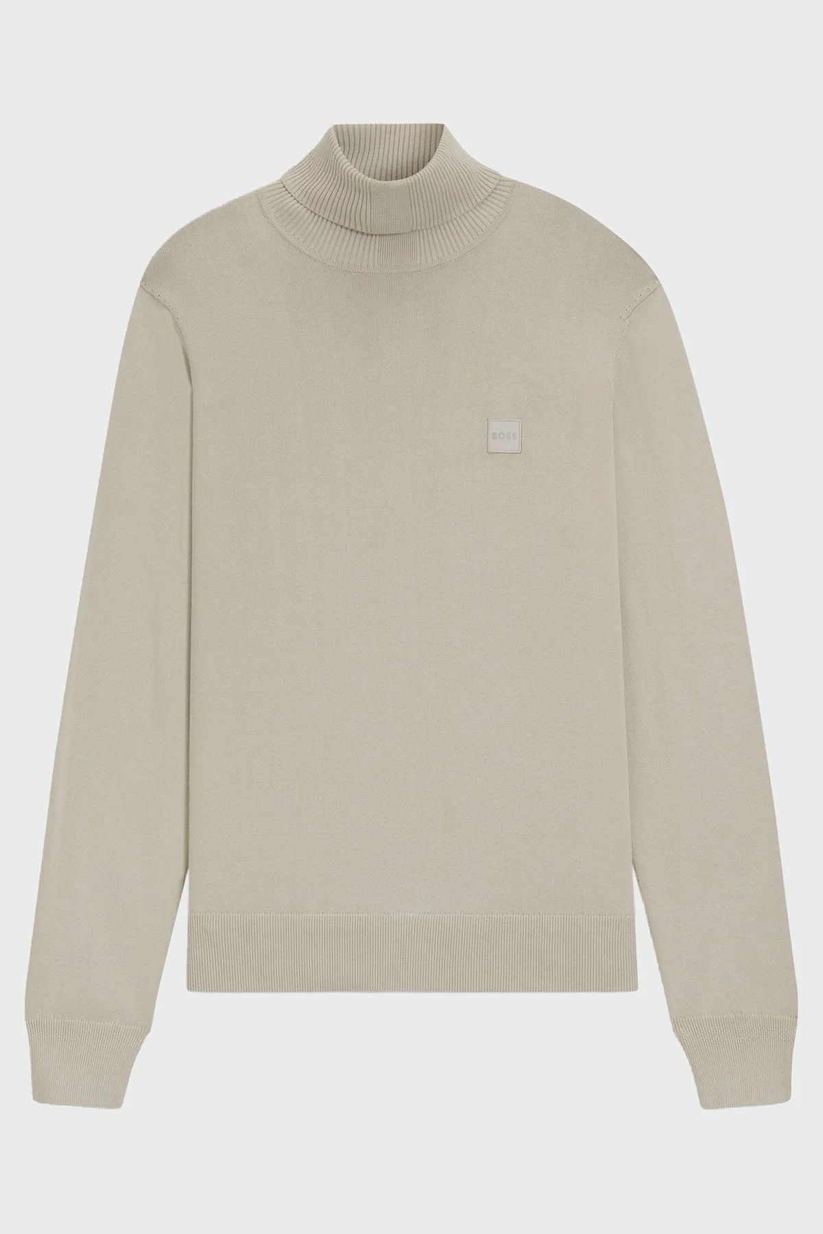 Boss Pamuk ve Kaşmir Karışımlı Regular Fit Balıkçı Yaka Erkek Kazak 50527573 271 GRİ - 5