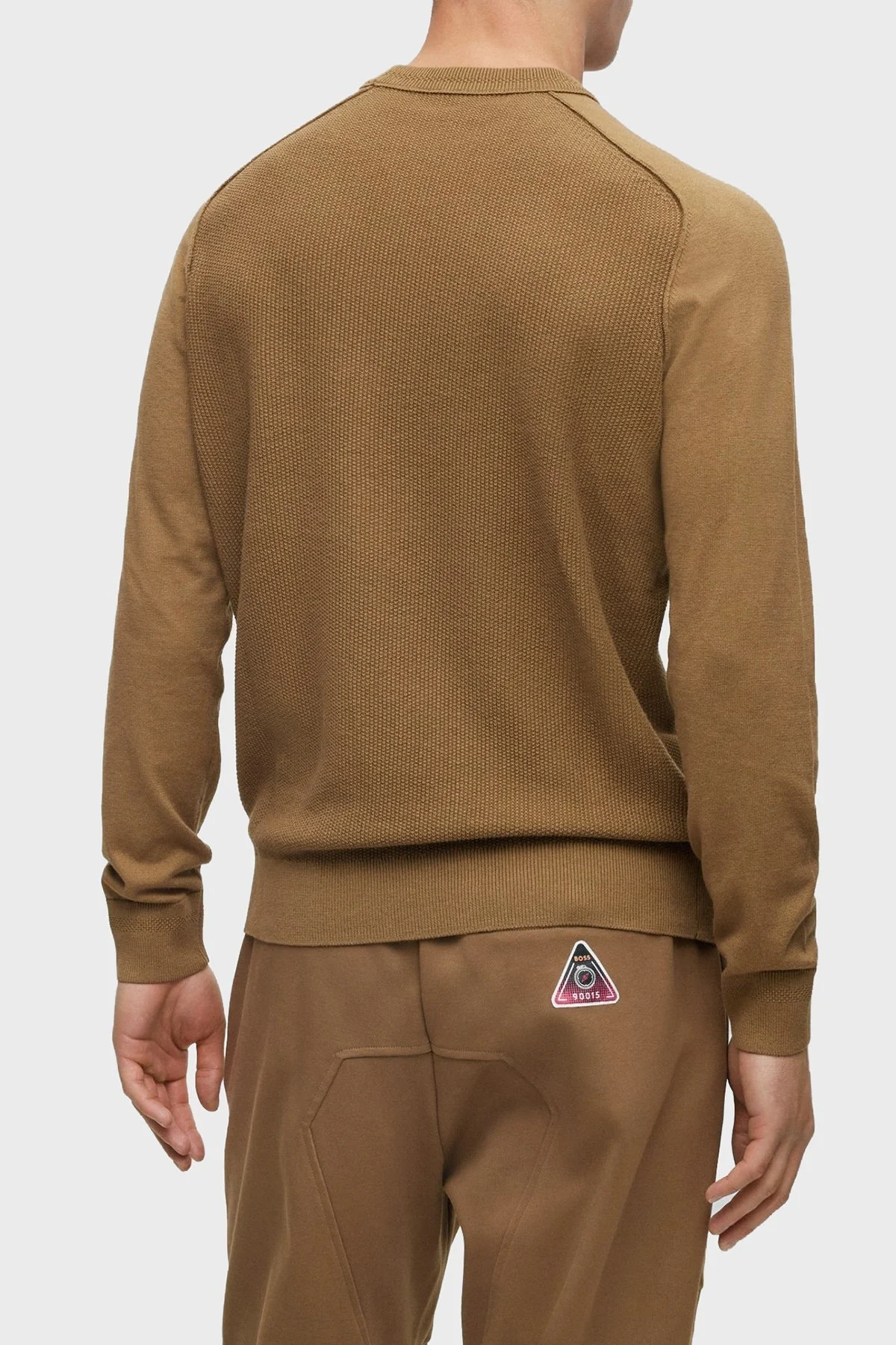 Boss Pamuk ve Kaşmir Karışımlı Regular Fit Bisiklet Yaka Erkek Kazak 50474873 280 CAMEL - 2