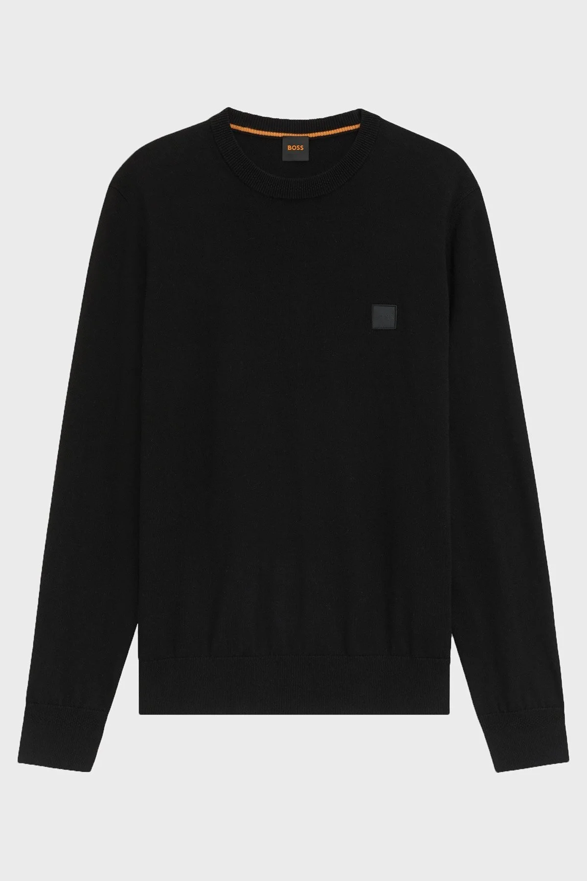 Boss Pamuk ve Kaşmir Karışımlı Regular Fit Bisiklet Yaka Erkek Kazak 50527583 001 SİYAH - 5