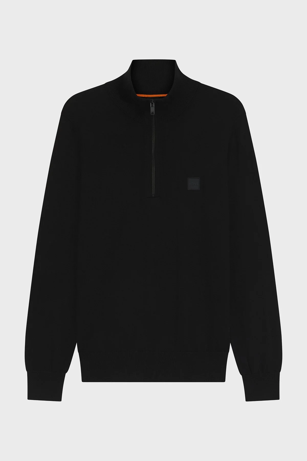 Boss Pamuk ve Kaşmir Karışımlı Regular Fit Dik Yaka Erkek Kazak 50527585 001 SİYAH - 5