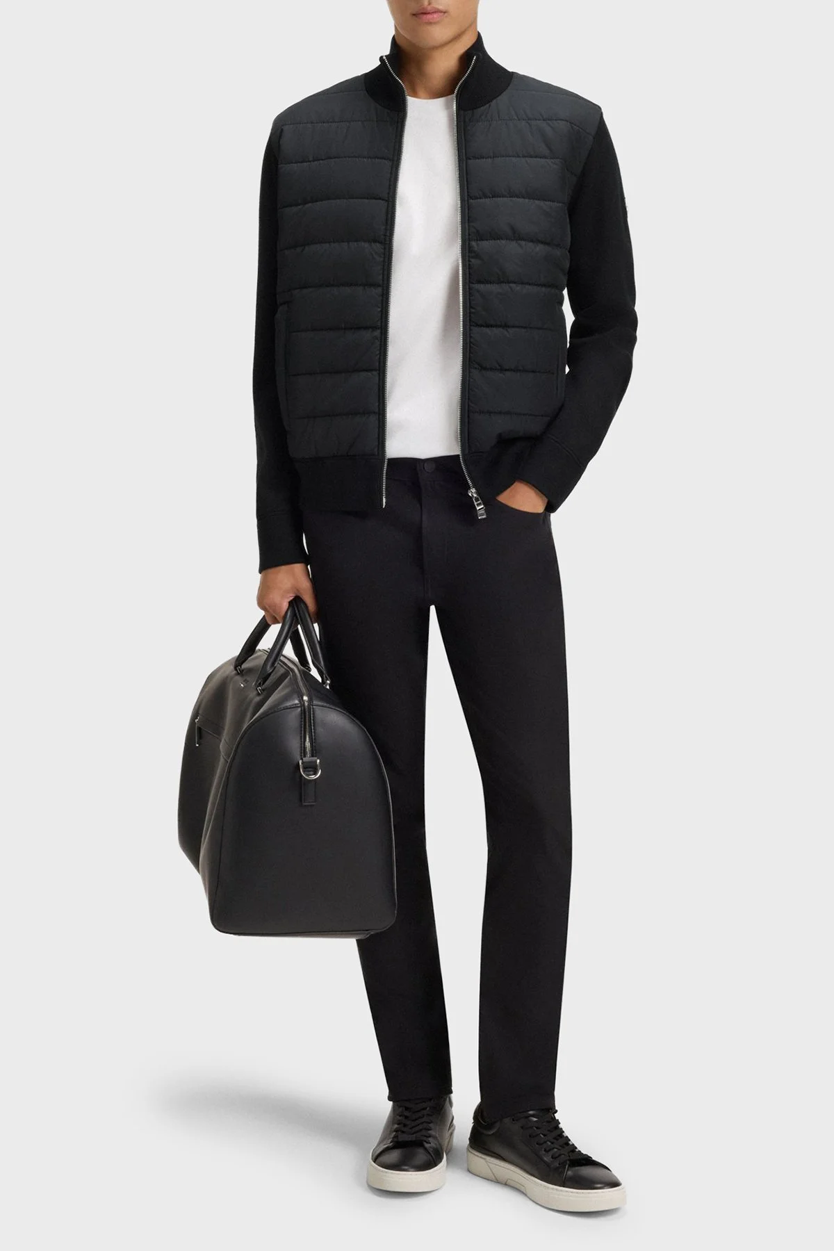 Boss Pamuk ve Yün Karışımlı Regular Fit Dik Yaka Erkek Ceket 50549991 001 SİYAH - 2