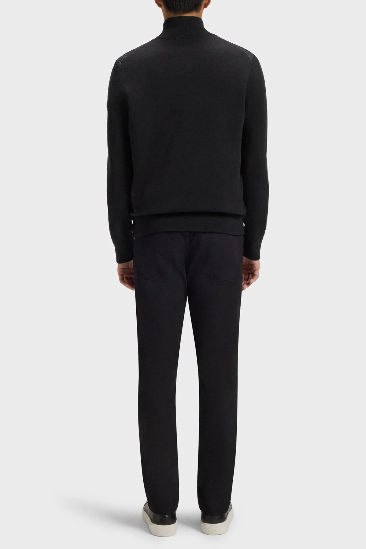 Boss Pamuk ve Yün Karışımlı Regular Fit Dik Yaka Erkek Ceket 50549991 001 SİYAH - 3