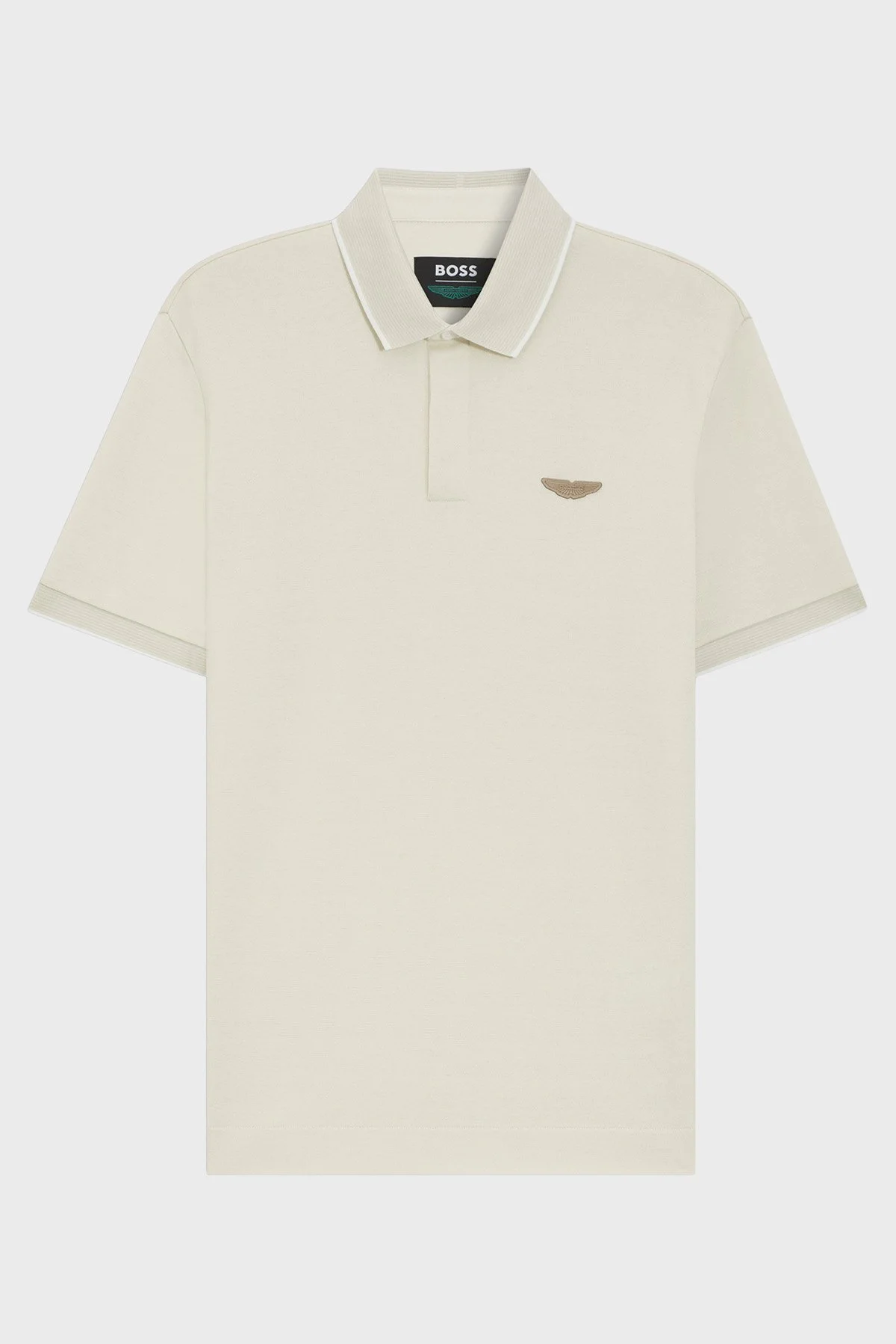 Boss Pamuk ve Yün Karışımlı Regular Fit Logolu Düğmeli Erkek Polo 50553789 118 BEJ - 5