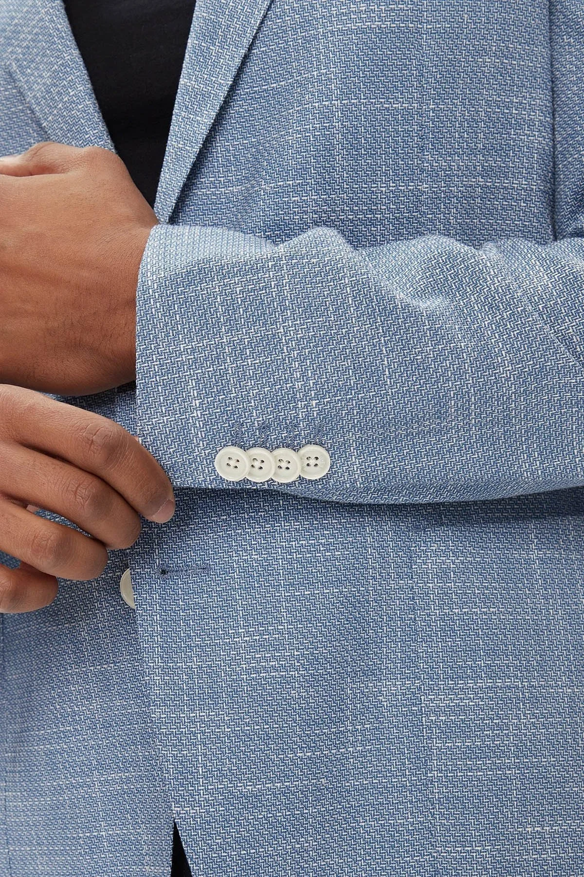 Boss Pamuk ve Yün Karışımlı Slim Fit Blazer Erkek Ceket 50514665 423 SAKS - 13