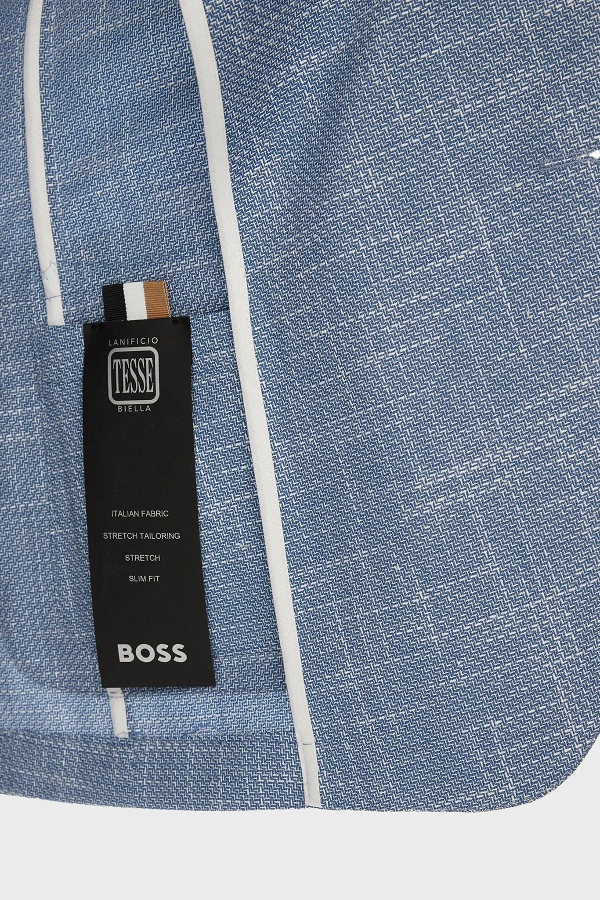 Boss Pamuk ve Yün Karışımlı Slim Fit Blazer Erkek Ceket 50514665 423 SAKS - 14