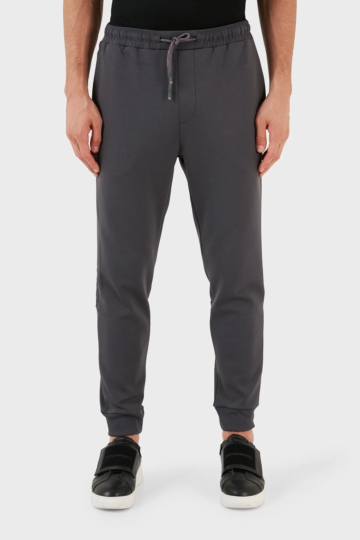 Boss Pamuklu Belden Bağlamalı Normal Bel Regular Fit Jogger Spor Erkek Pantolon 50493505 027 KOYU GRİ - 2