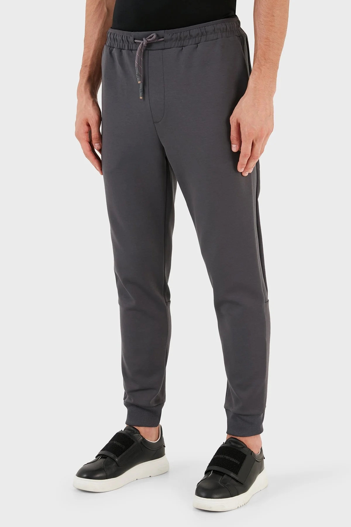 Boss Pamuklu Belden Bağlamalı Normal Bel Regular Fit Jogger Spor Erkek Pantolon 50493505 027 KOYU GRİ - 4