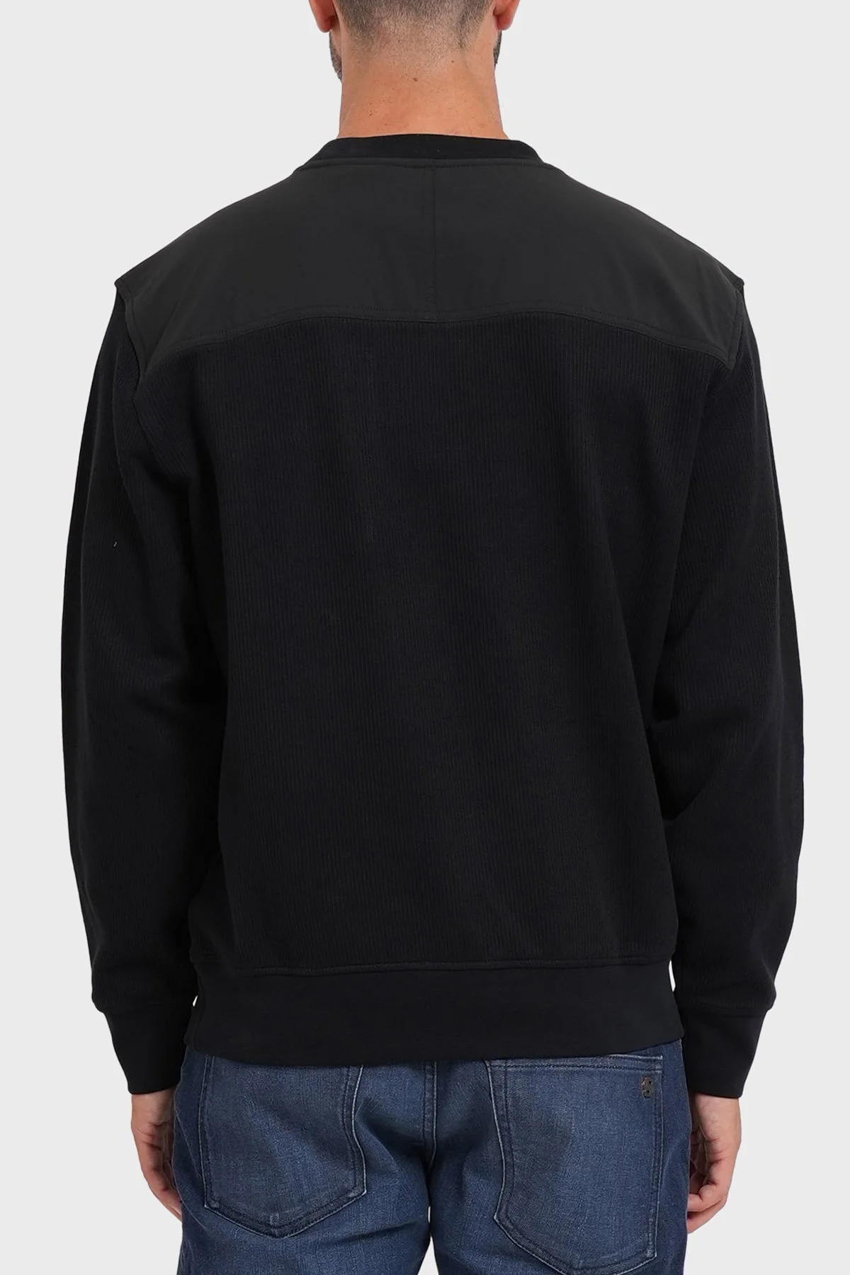 Boss Pamuklu Bisiklet Yaka Cep Detaylı Erkek Sweat 50565038 001 Siyah - 4
