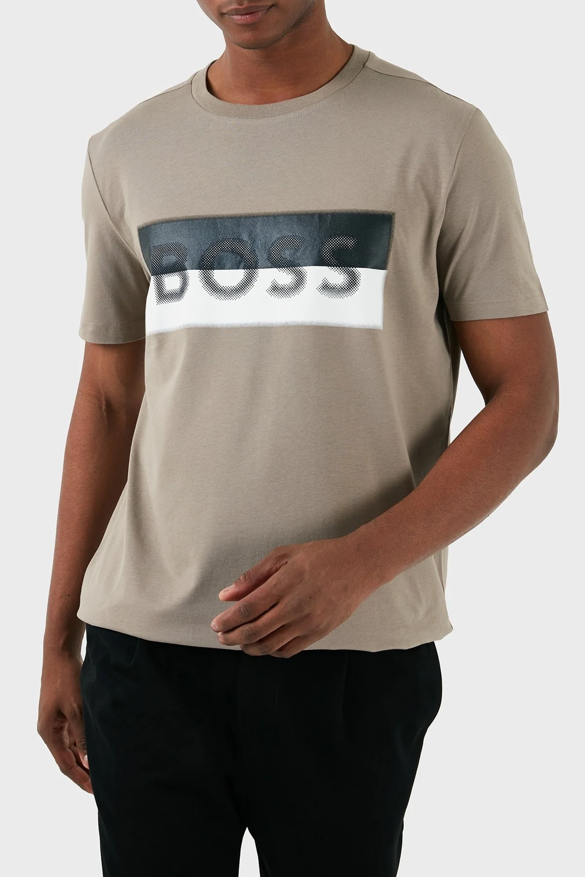 Boss Pamuklu Bisiklet Yaka Regular Fit Erkek T Shirt 50512998 334 HAKİ - 3