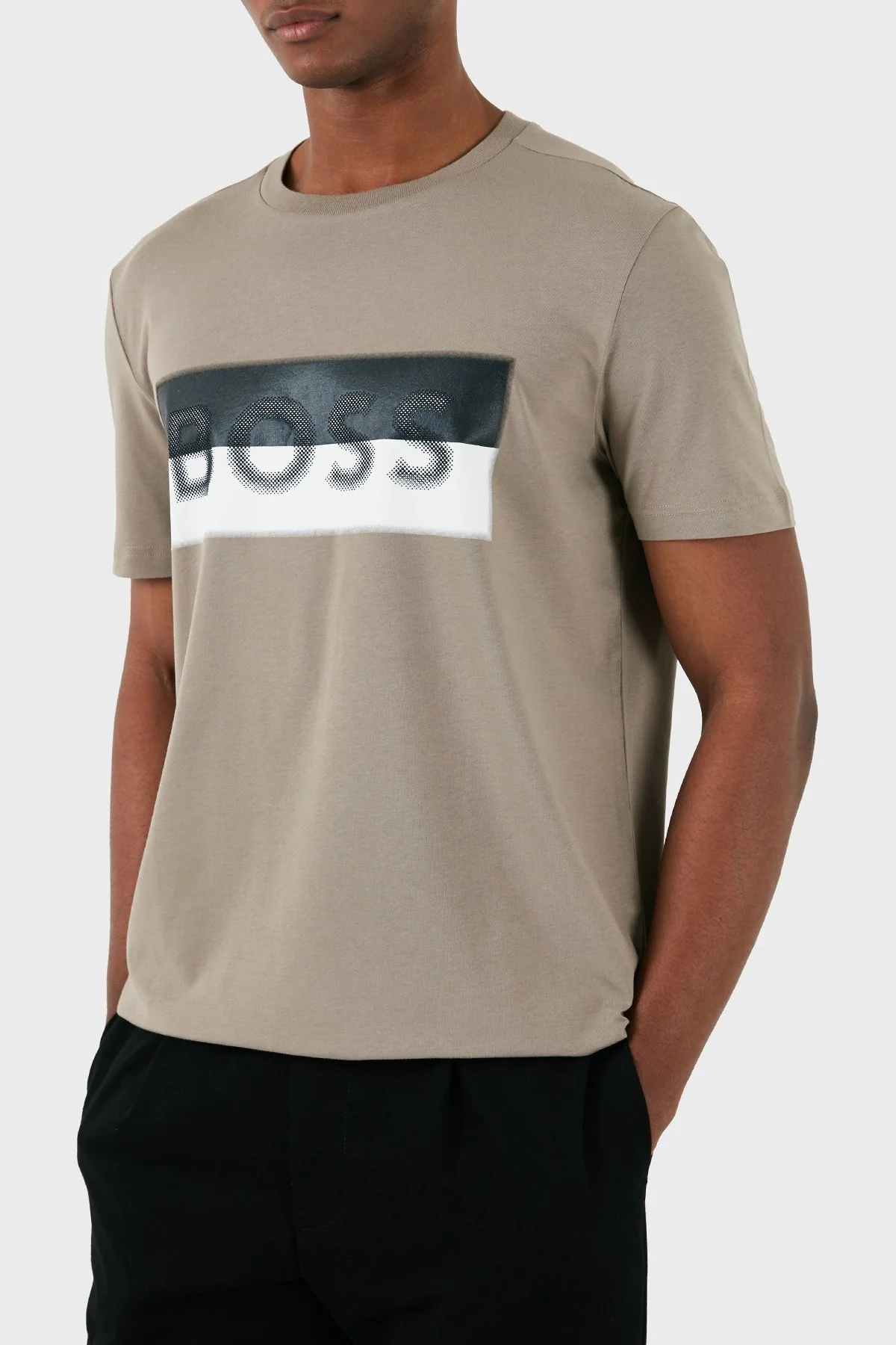 Boss Pamuklu Bisiklet Yaka Regular Fit Erkek T Shirt 50512998 334 HAKİ - 4