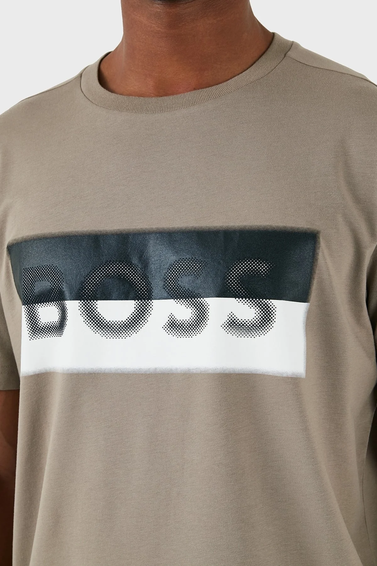 Boss Pamuklu Bisiklet Yaka Regular Fit Erkek T Shirt 50512998 334 HAKİ - 5