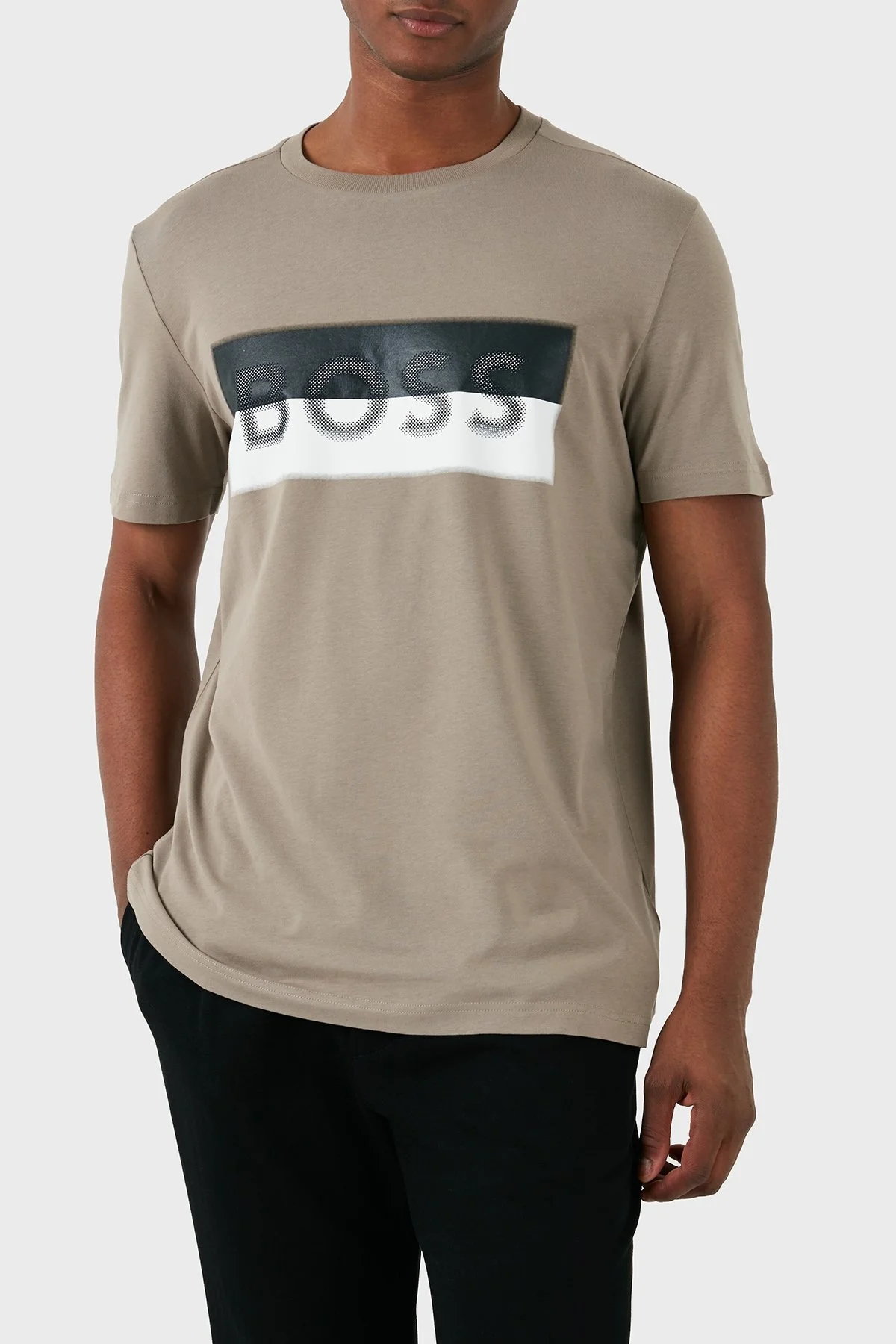 Boss Pamuklu Bisiklet Yaka Regular Fit Erkek T Shirt 50512998 334 HAKİ - 6