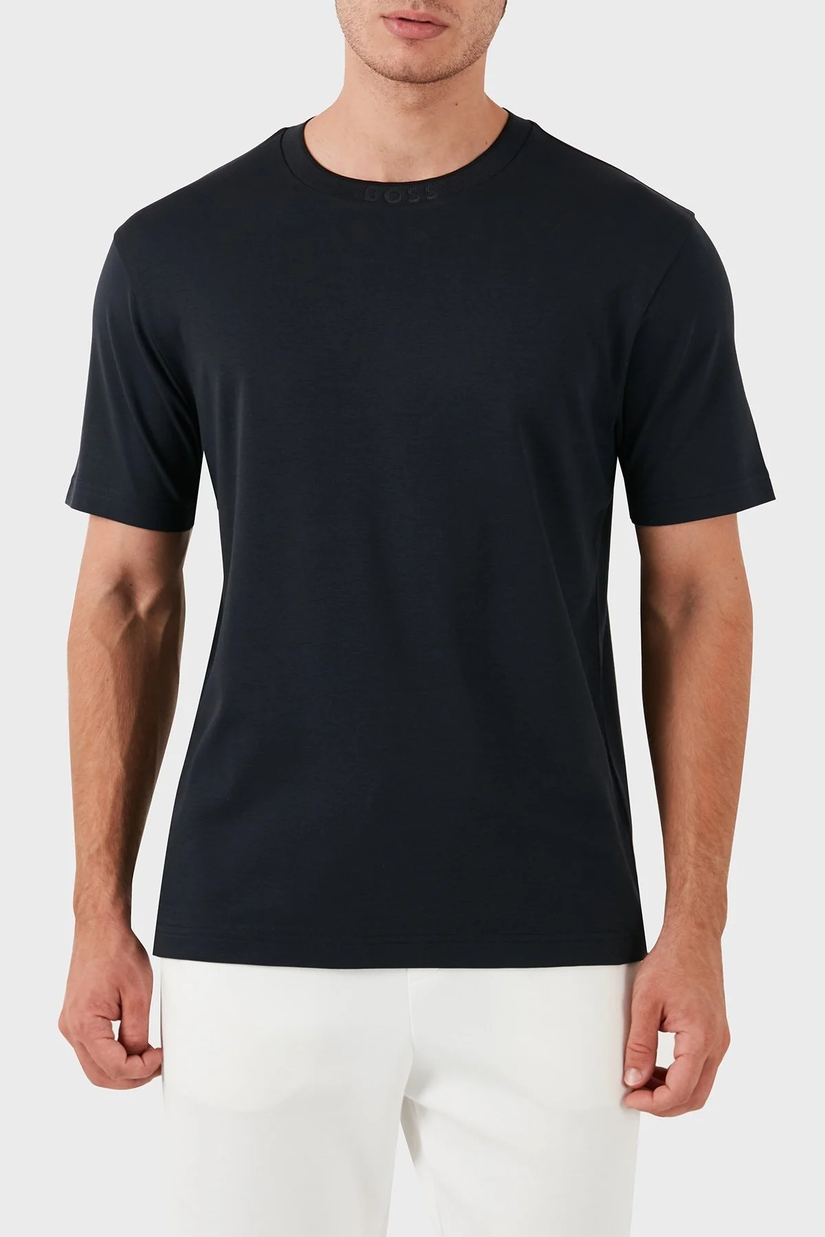 Boss Pamuklu Bisiklet Yaka Relaxed Fit Erkek T Shirt 50519354 402 LACİVERT - 7