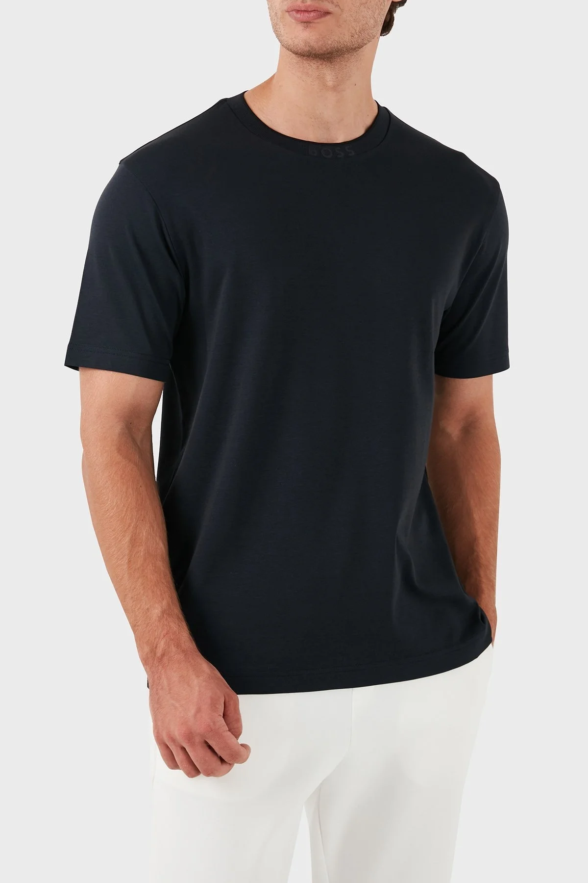 Boss Pamuklu Bisiklet Yaka Relaxed Fit Erkek T Shirt 50519354 402 LACİVERT - 10