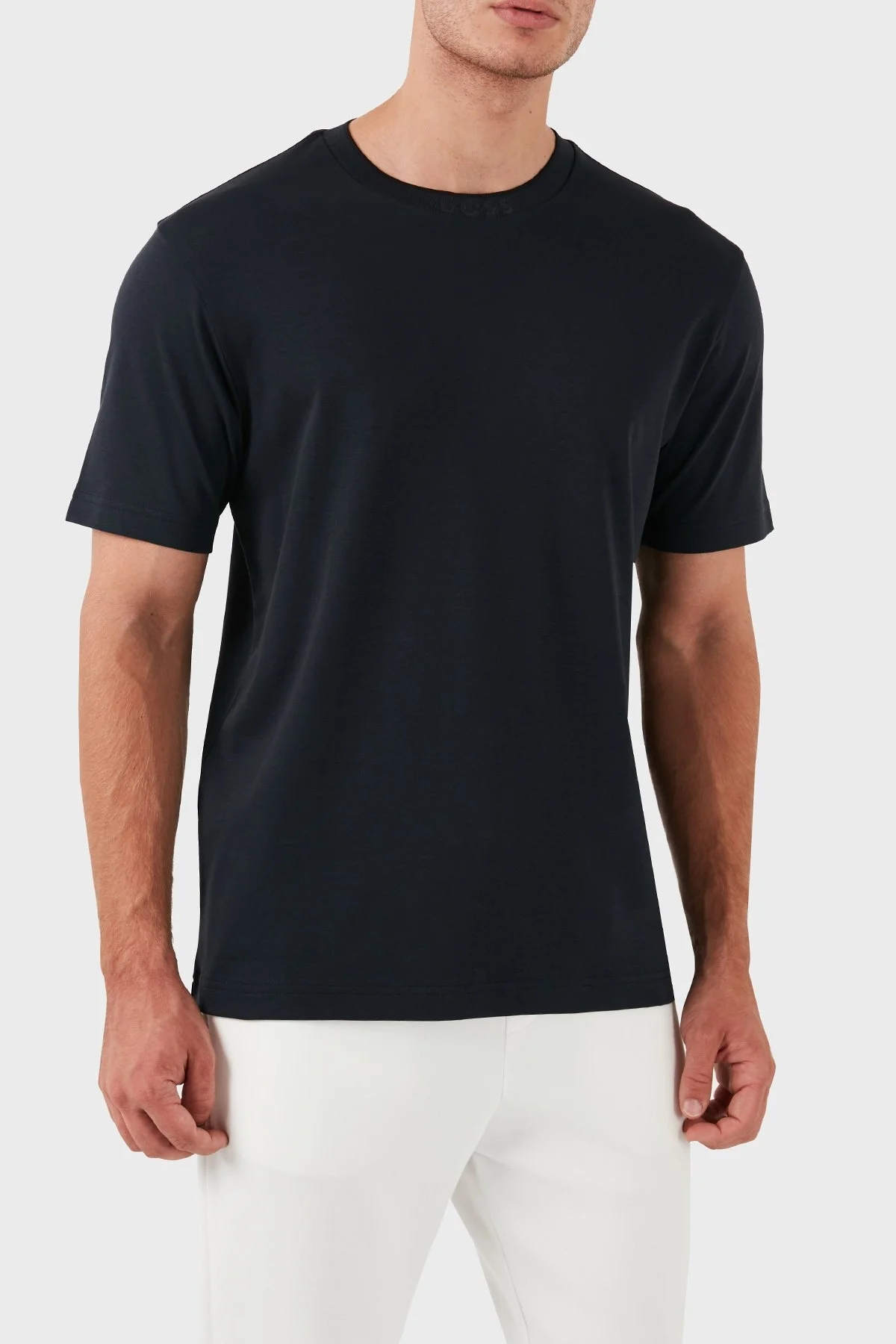 Boss Pamuklu Bisiklet Yaka Relaxed Fit Erkek T Shirt 50519354 402 LACİVERT - 11