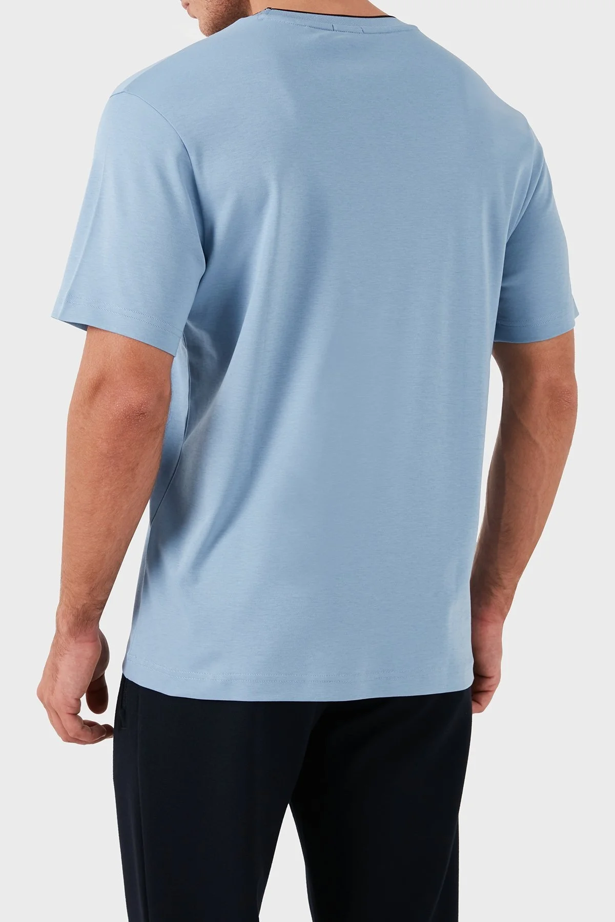 Boss Pamuklu Bisiklet Yaka Relaxed Fit Erkek T Shirt 50519354 498 MAVİ - 2