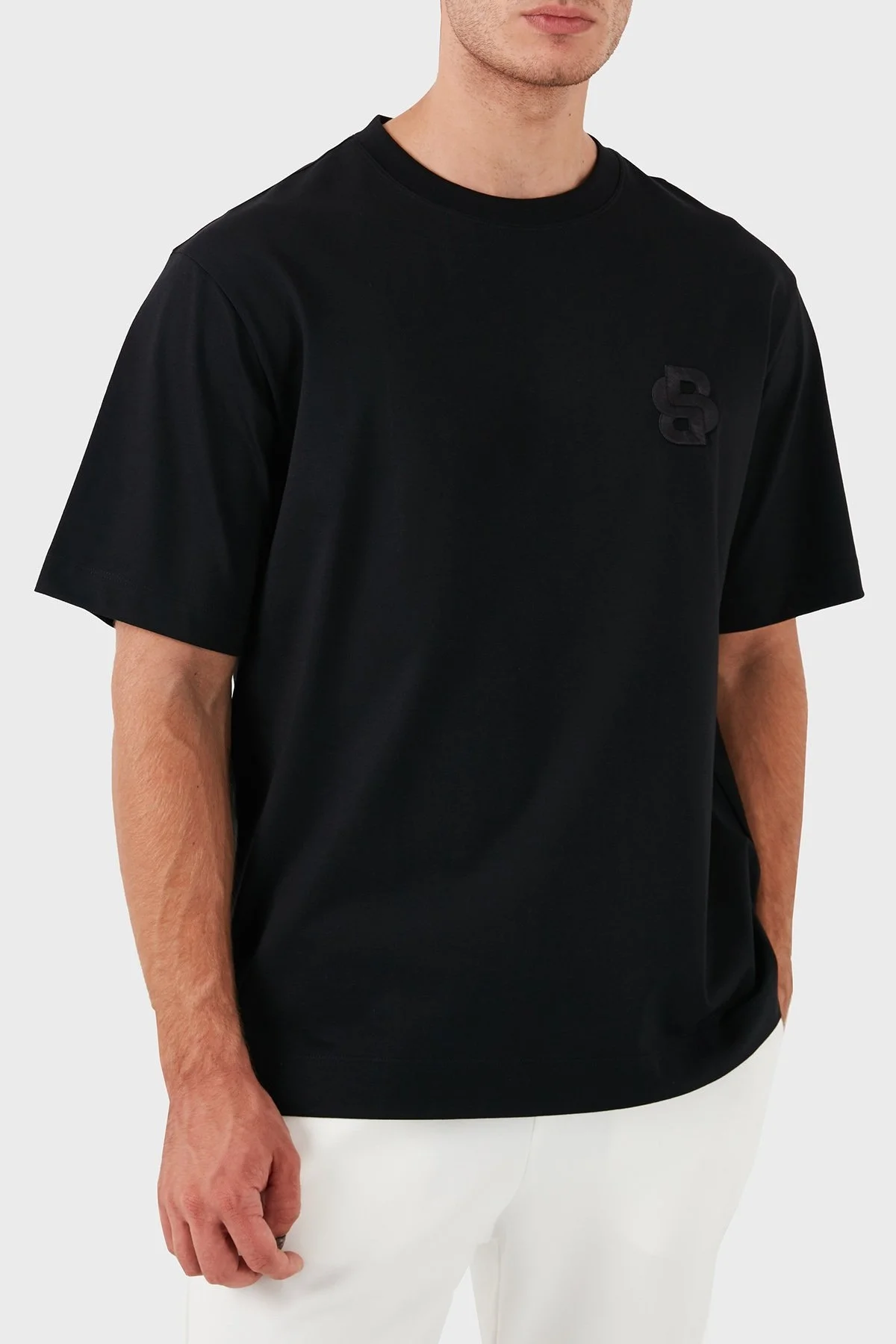 Boss Pamuklu Bsiklet Yaka Erkek T Shirt 50518743 001 SİYAH - 2