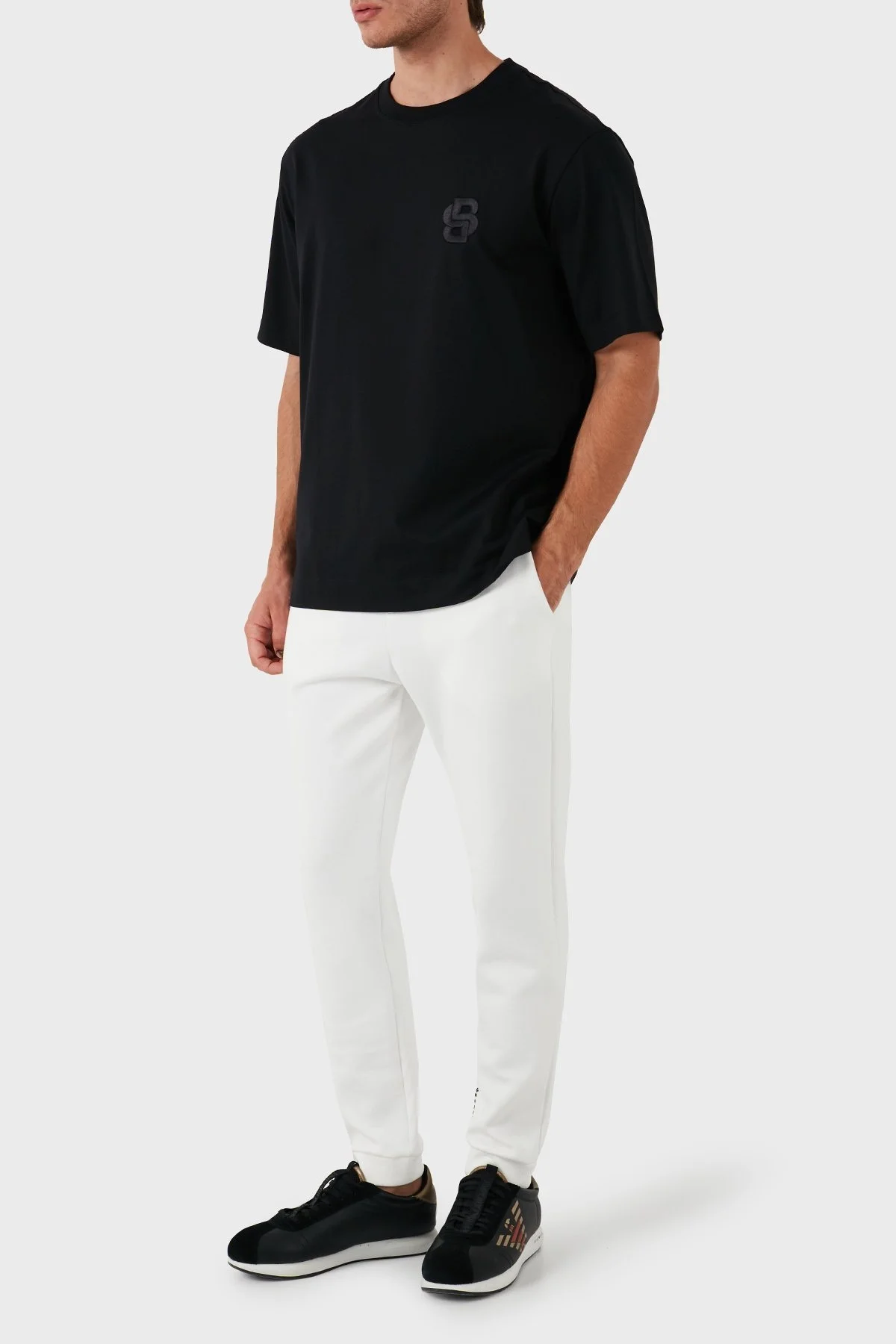 Boss Pamuklu Bsiklet Yaka Erkek T Shirt 50518743 001 SİYAH - 4