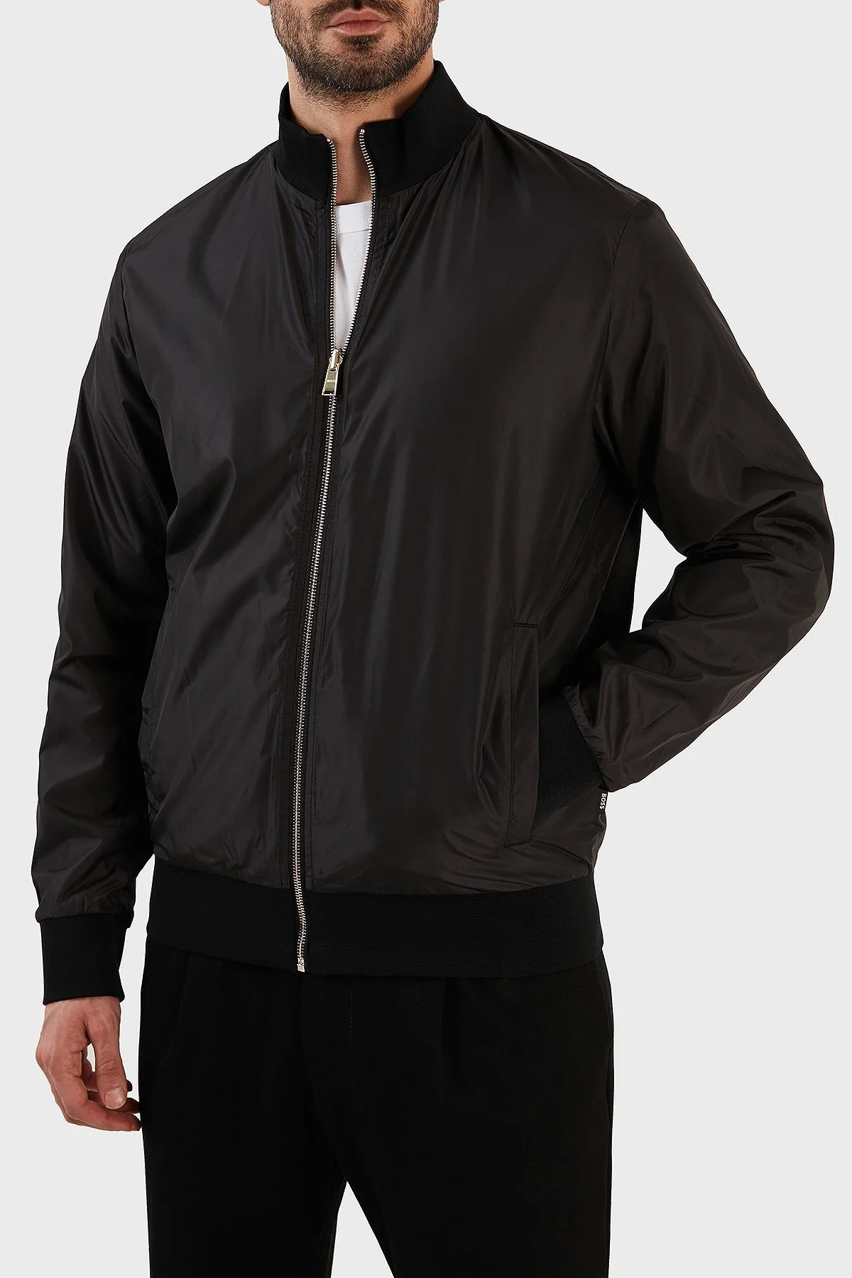 Boss Pamuklu Çift Taraflı Regular Fit Dik Yaka Spor Erkek Ceket 50484778 001 SİYAH - 2