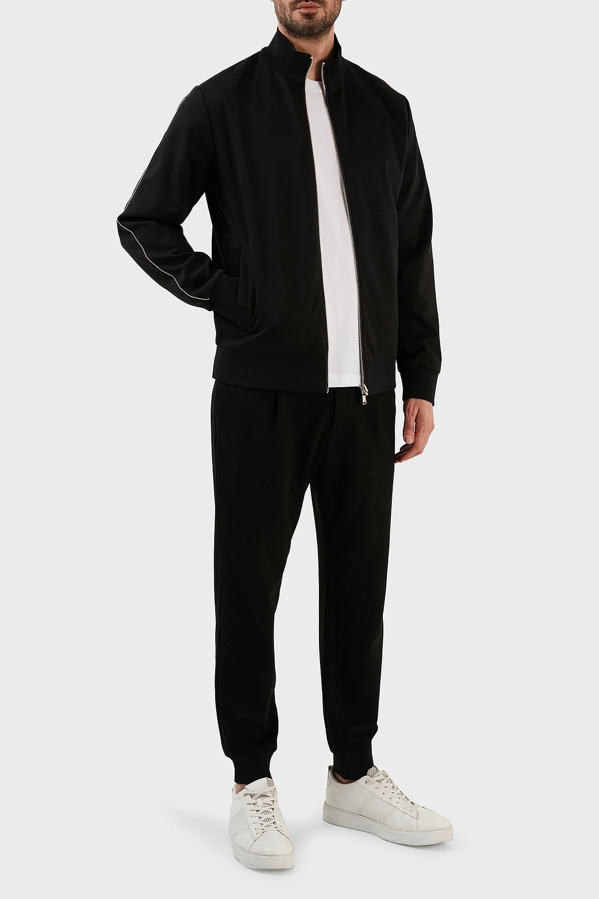 Boss Pamuklu Çift Taraflı Regular Fit Dik Yaka Spor Erkek Ceket 50484778 001 SİYAH - 3