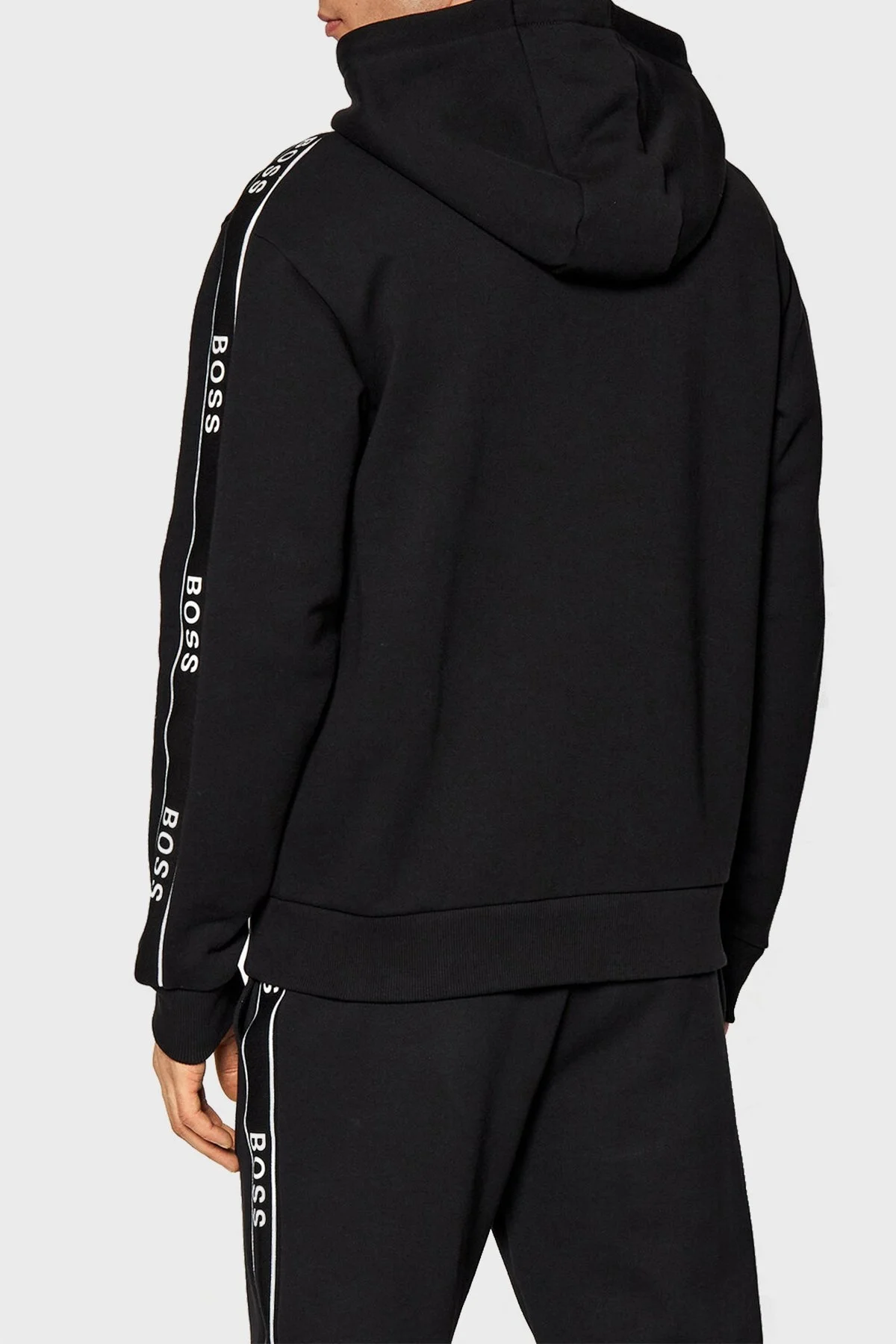 Boss Pamuklu Fermuarlı Regular Fit Kapüşonlu Erkek Sweat 50462390 001 SİYAH - 4