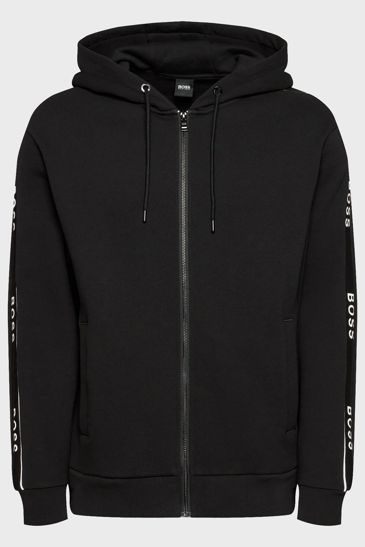 Boss Pamuklu Fermuarlı Regular Fit Kapüşonlu Erkek Sweat 50462390 001 SİYAH - 5