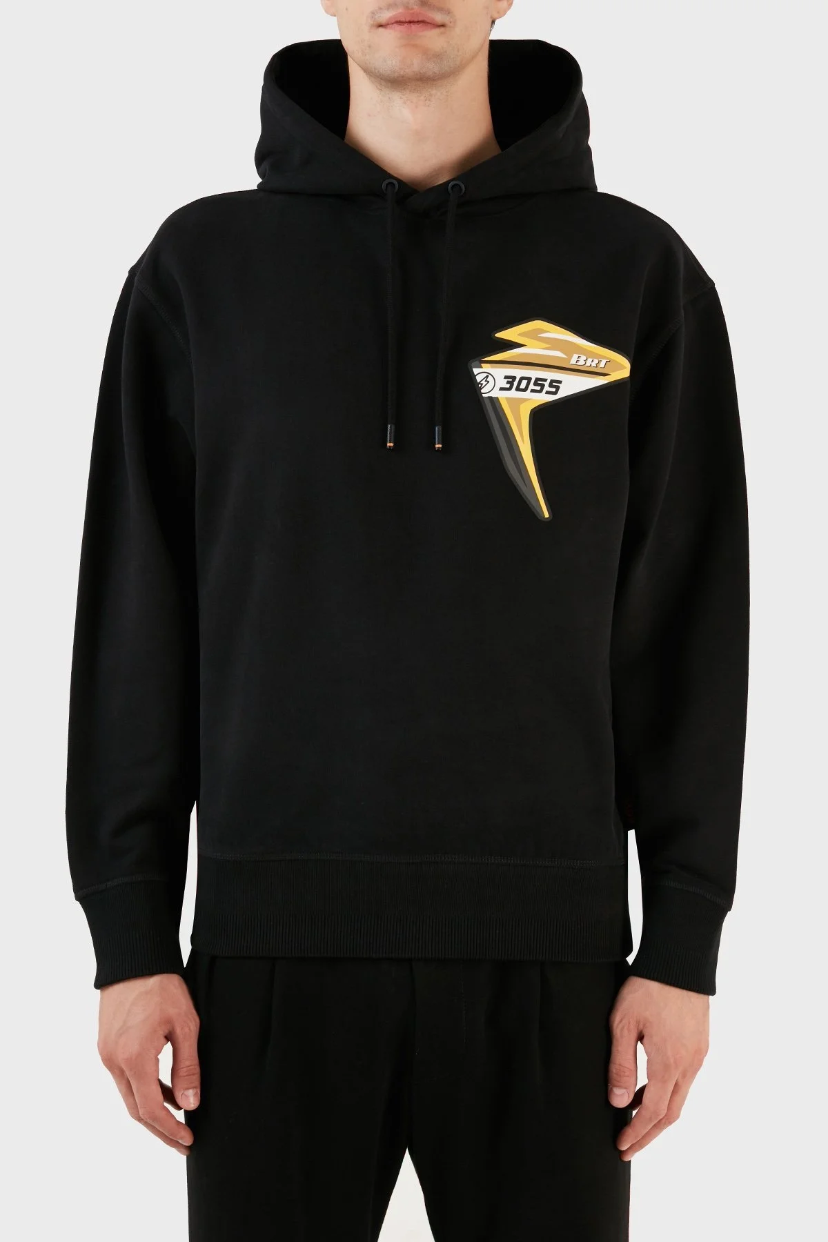 Boss Pamuklu Kapüşonlu Arka ve Ön Baskılı Relax Fit Erkek Sweat 50497143 001 SİYAH - 6