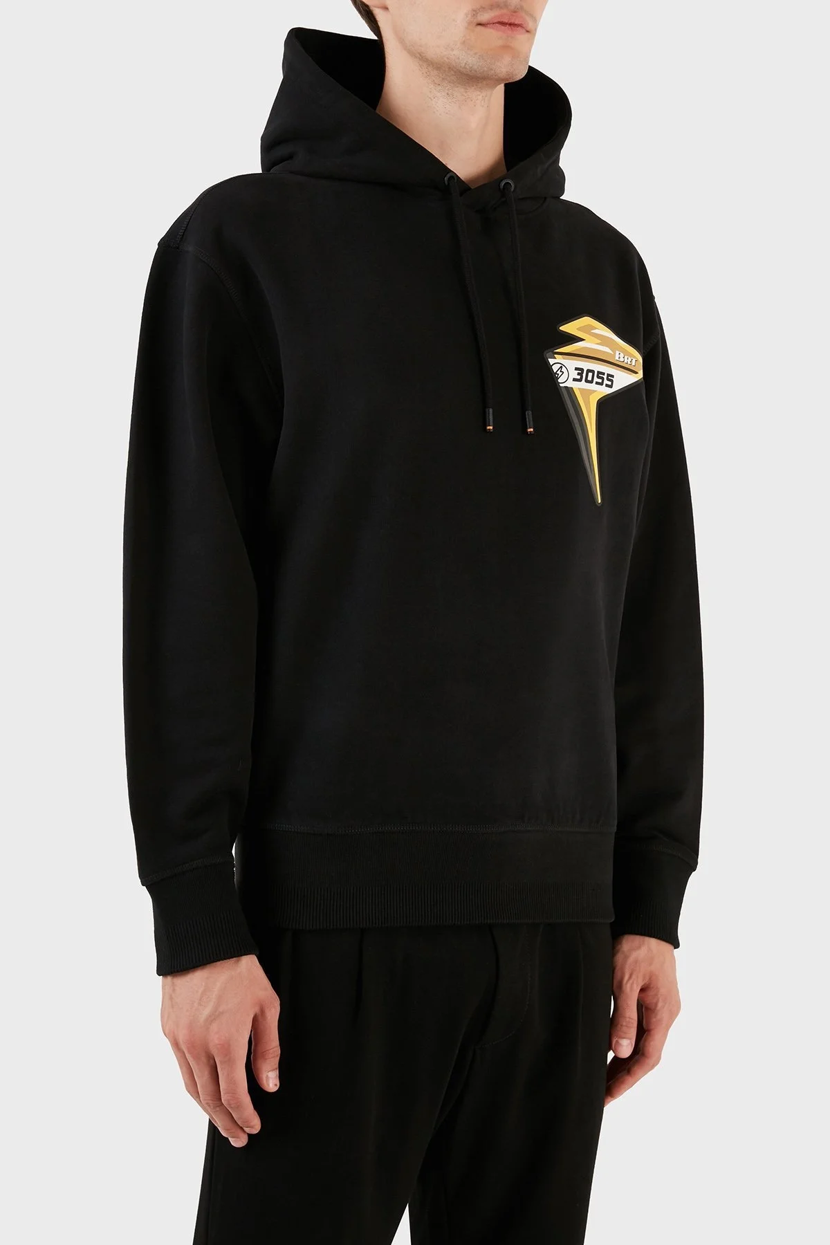 Boss Pamuklu Kapüşonlu Arka ve Ön Baskılı Relax Fit Erkek Sweat 50497143 001 SİYAH - 7