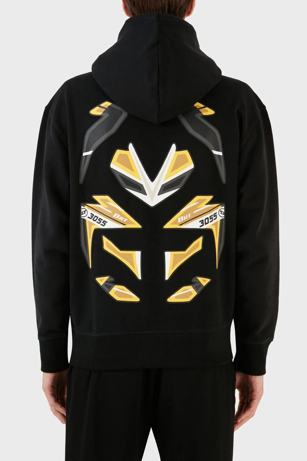 Boss Pamuklu Kapüşonlu Arka ve Ön Baskılı Relax Fit Erkek Sweat 50497143 001 SİYAH - 9