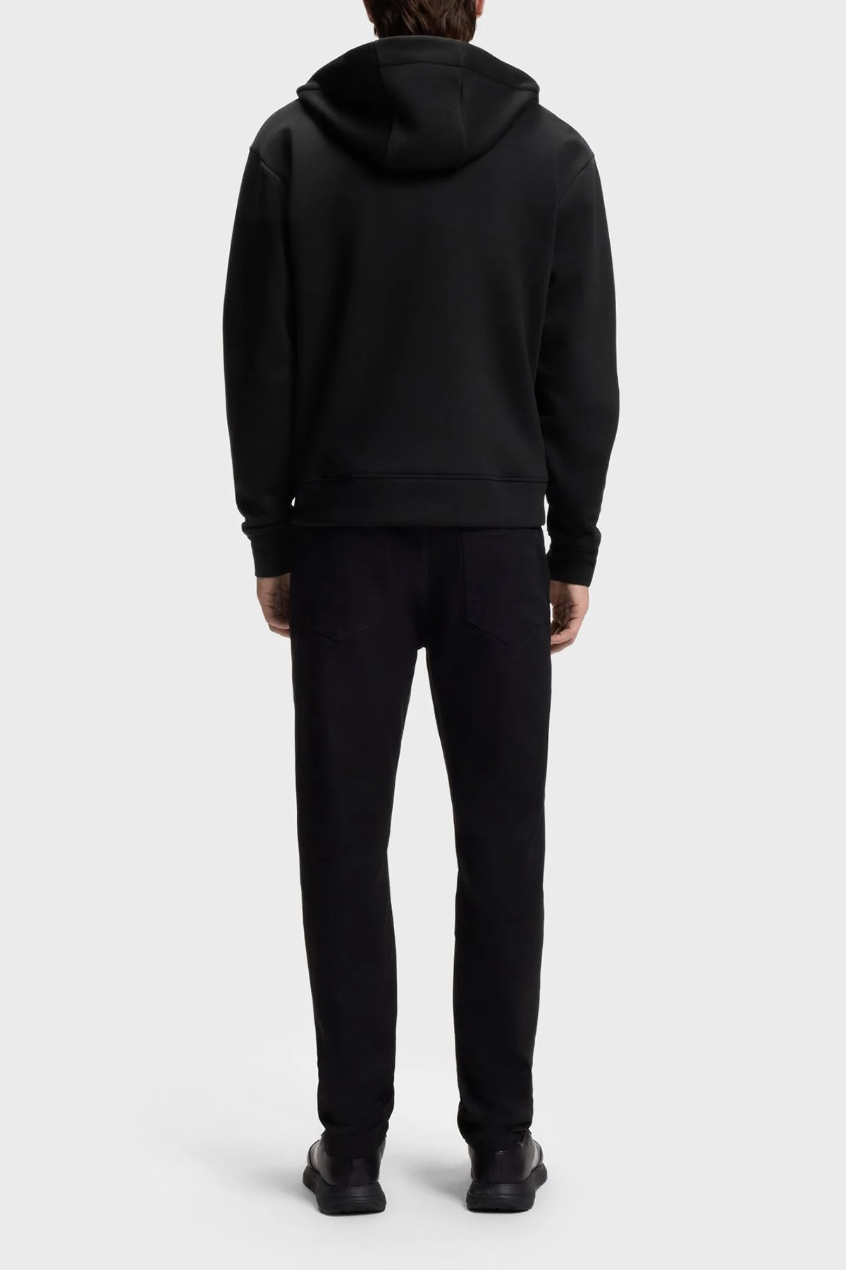 Boss Pamuklu Kapüşonlu Yaka Fermuarlı Relaxed Fit Erkek Sweat 50569946 001 Siyah - 3