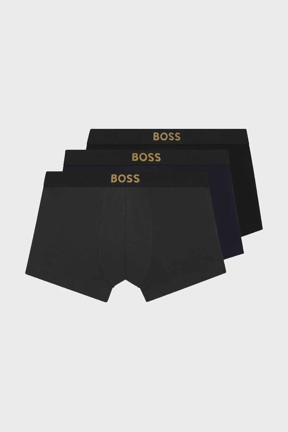 Boss Pamuklu Logolu 3 Pack Erkek Boxer 50546764 990 SİYAH - 1