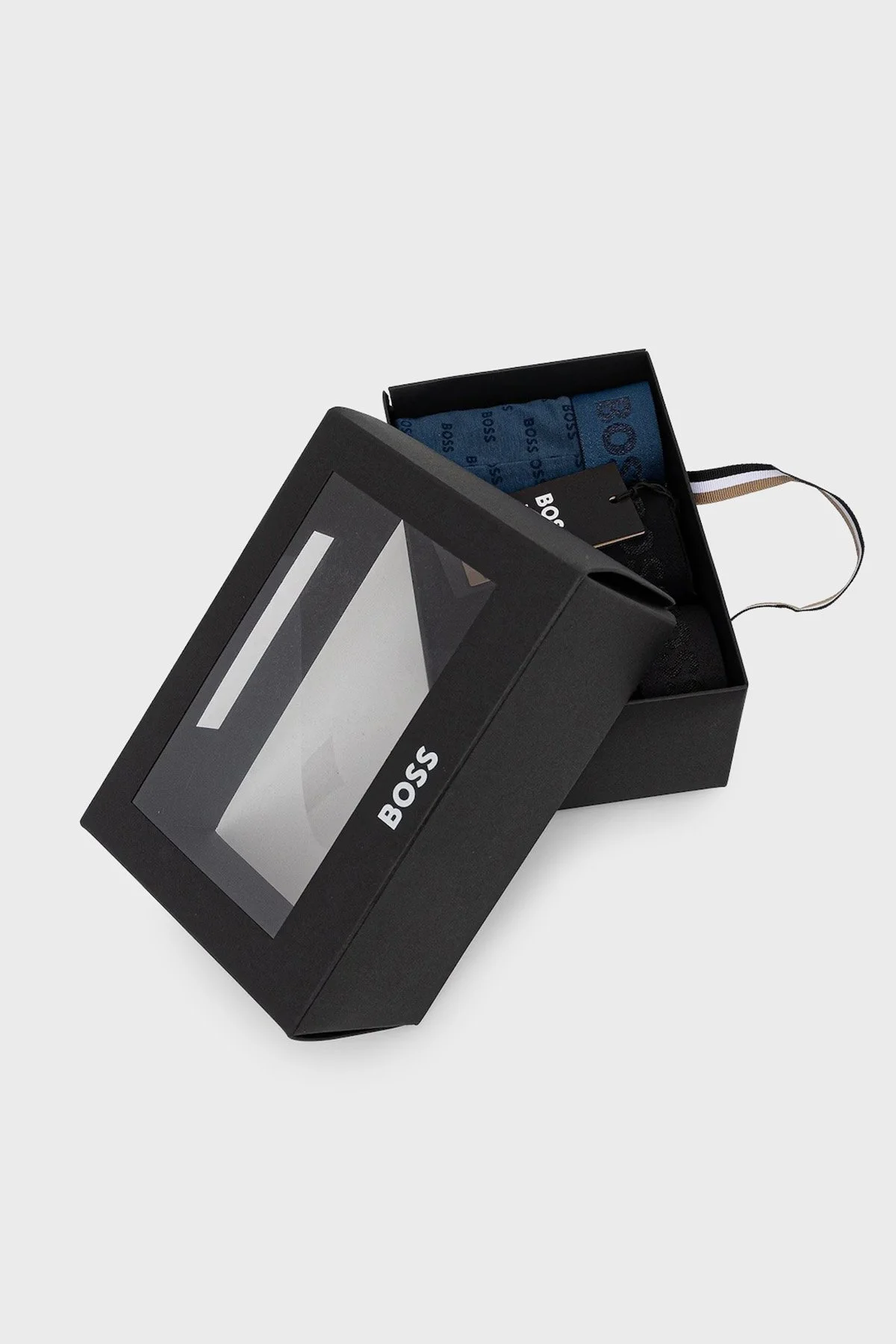 Boss Pamuklu Logolu 3 Pack Erkek Boxer 50546765 980 Siyah-Turkuaz-Siyah - 4