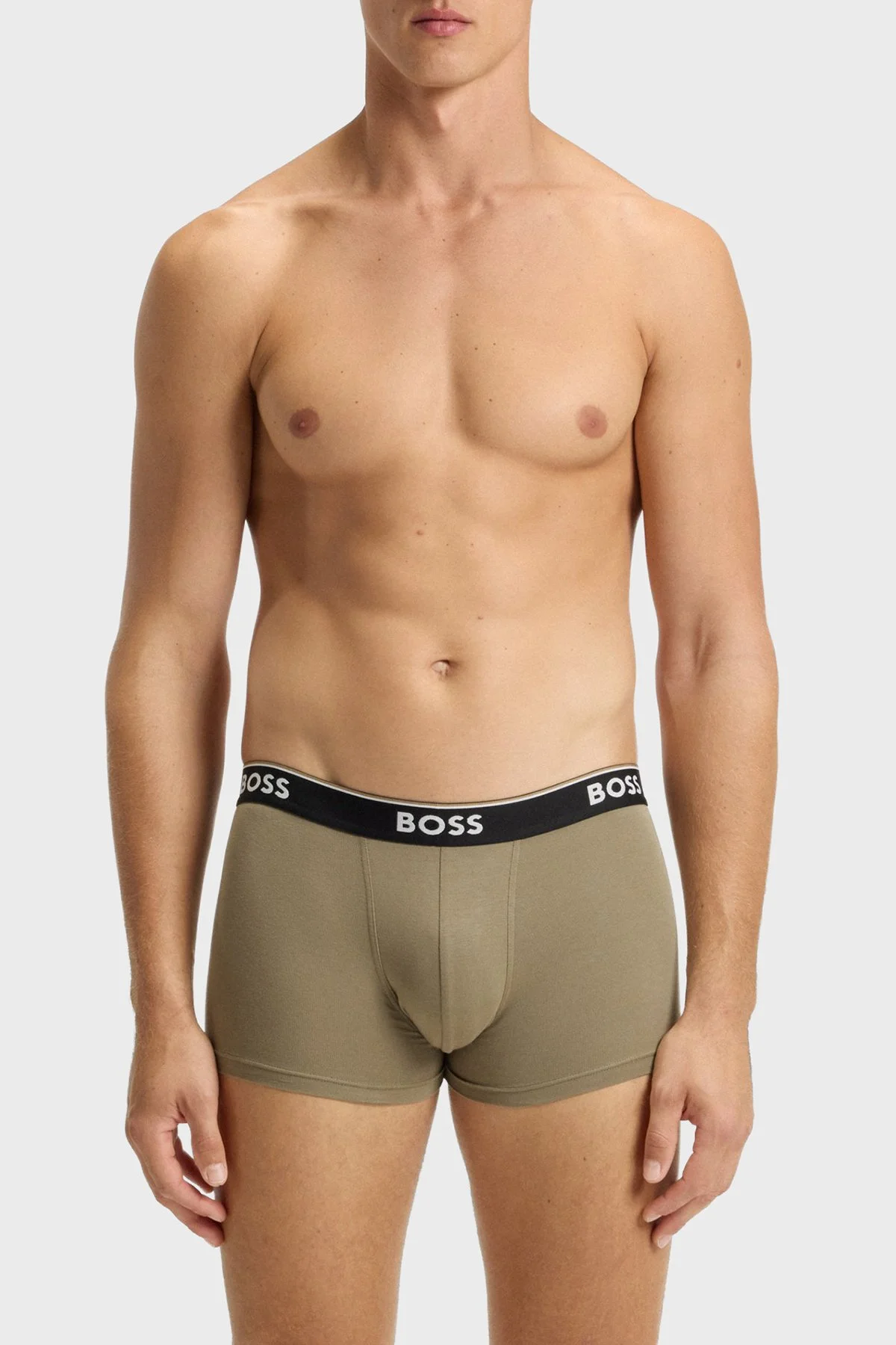 Boss Pamuklu Logolu 3 Pack Erkek Boxer 50554443 246 Siyah-Haki-Siyah - 4