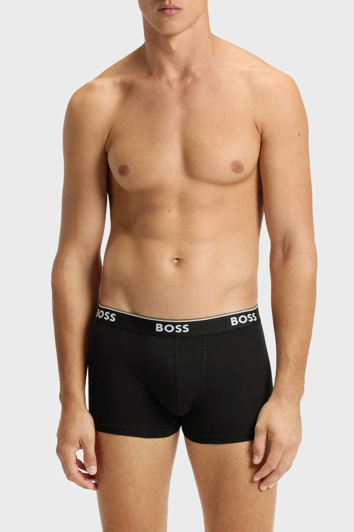 Boss Pamuklu Logolu 3 Pack Erkek Boxer 50554443 246 Siyah-Haki-Siyah - 5