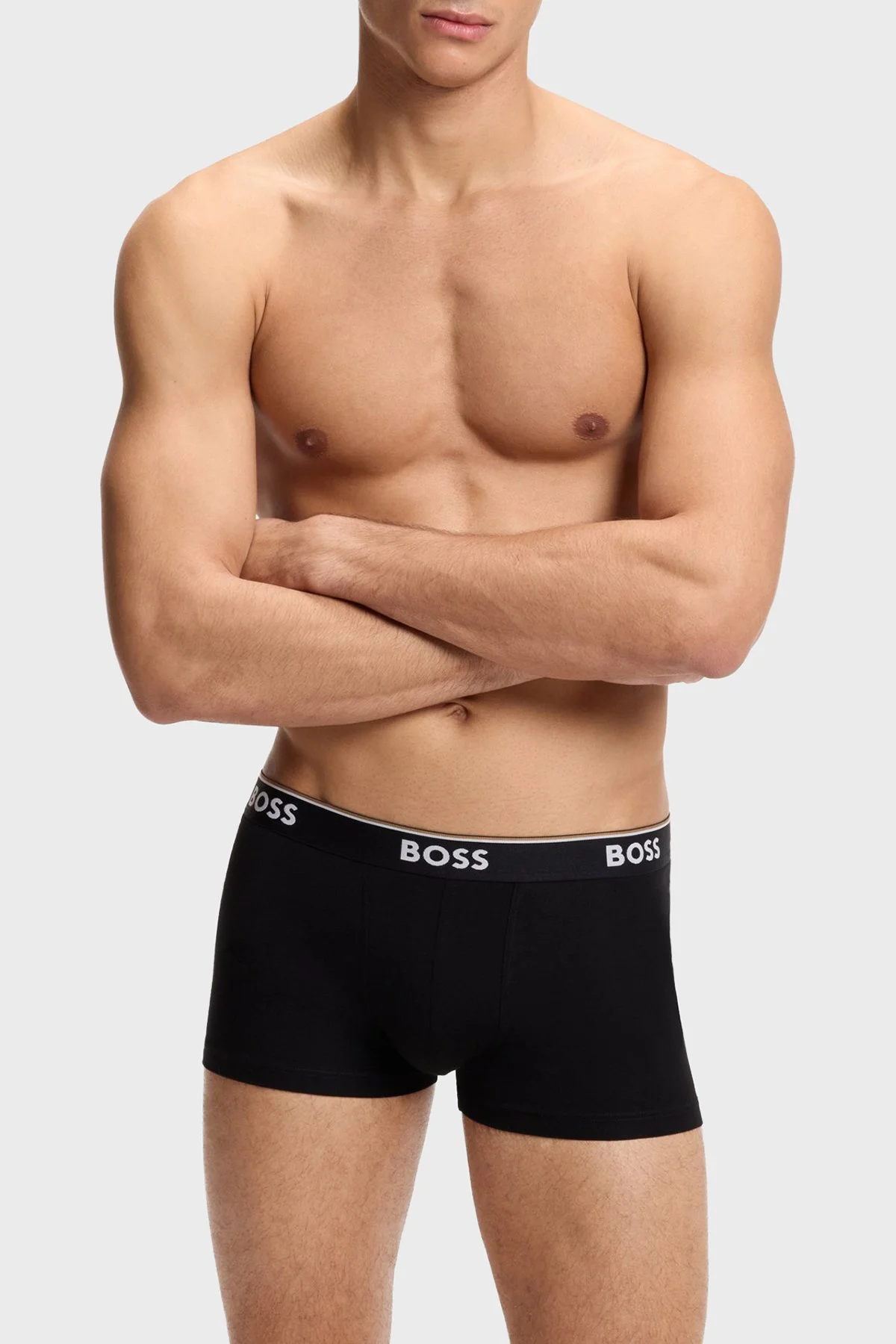 Boss Pamuklu Logolu 3 Pack Erkek Boxer 50554443 261 SİYAH - 4
