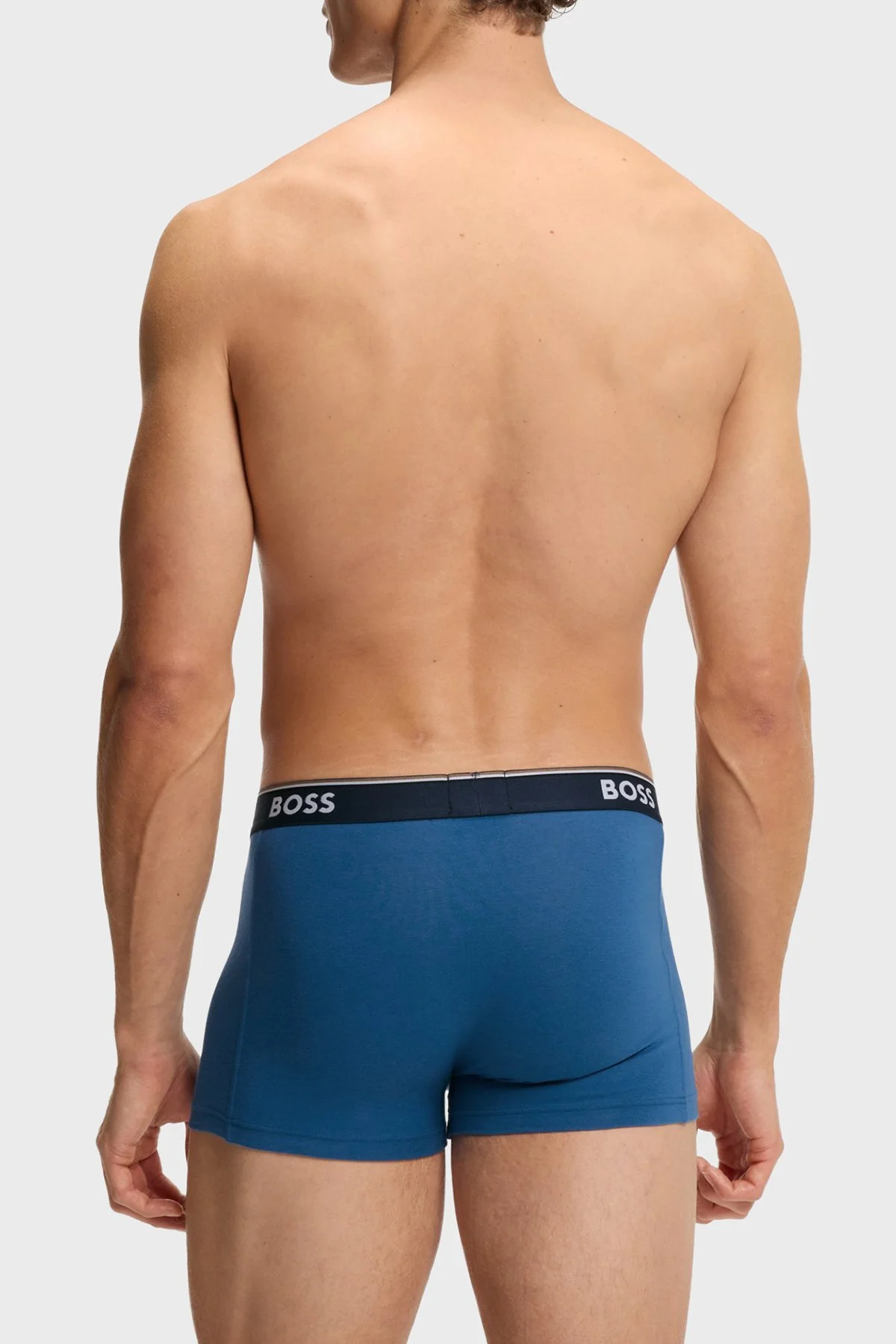 Boss Pamuklu Logolu 3 Pack Erkek Boxer 50554443 462 LACİVERT SİYAH MAVİ - 3