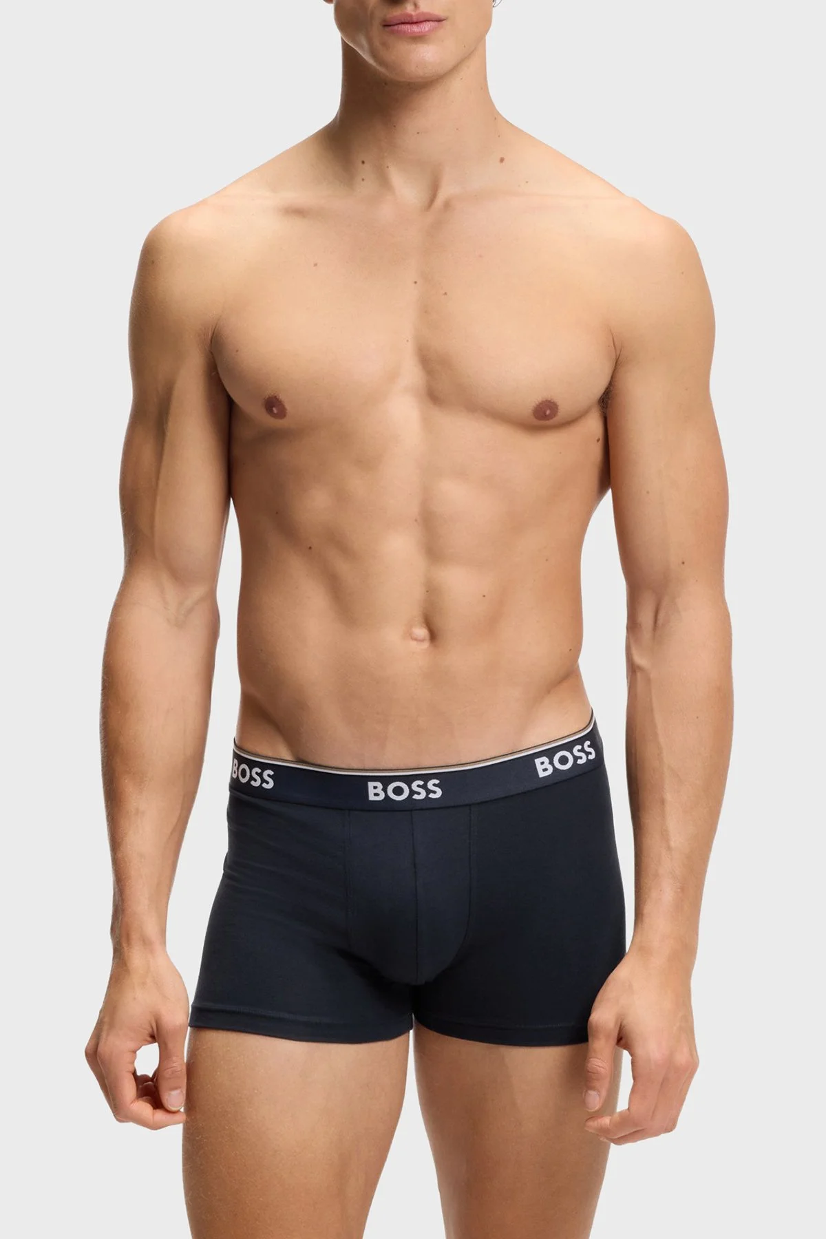 Boss Pamuklu Logolu 3 Pack Erkek Boxer 50554443 462 LACİVERT SİYAH MAVİ - 4