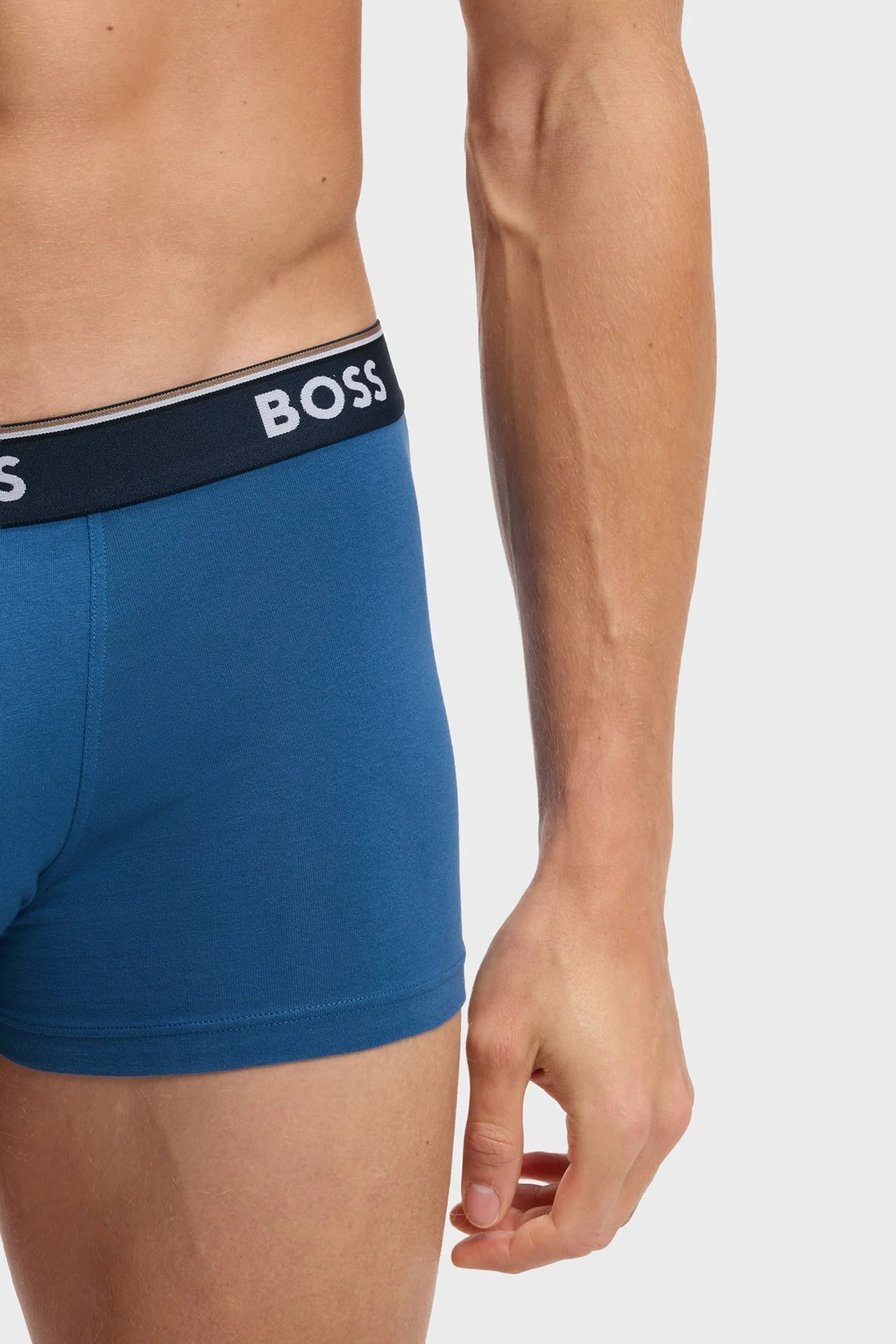 Boss Pamuklu Logolu 3 Pack Erkek Boxer 50554443 462 Lacivert-Siyah-Mavi - 6