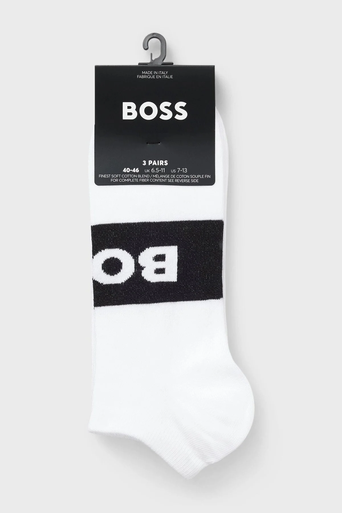Boss Pamuklu Logolu 3 Pack Erkek Çorap 50543482 100 BEYAZ - 2