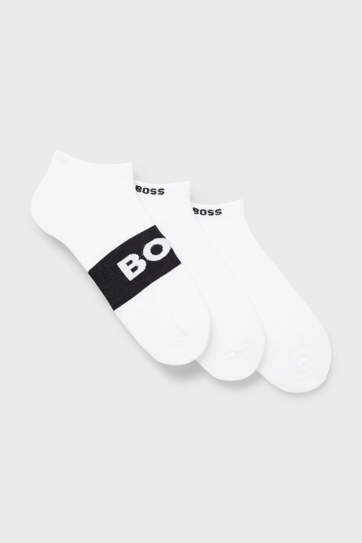 Boss Pamuklu Logolu 3 Pack Erkek Çorap 50543482 100 BEYAZ - 1