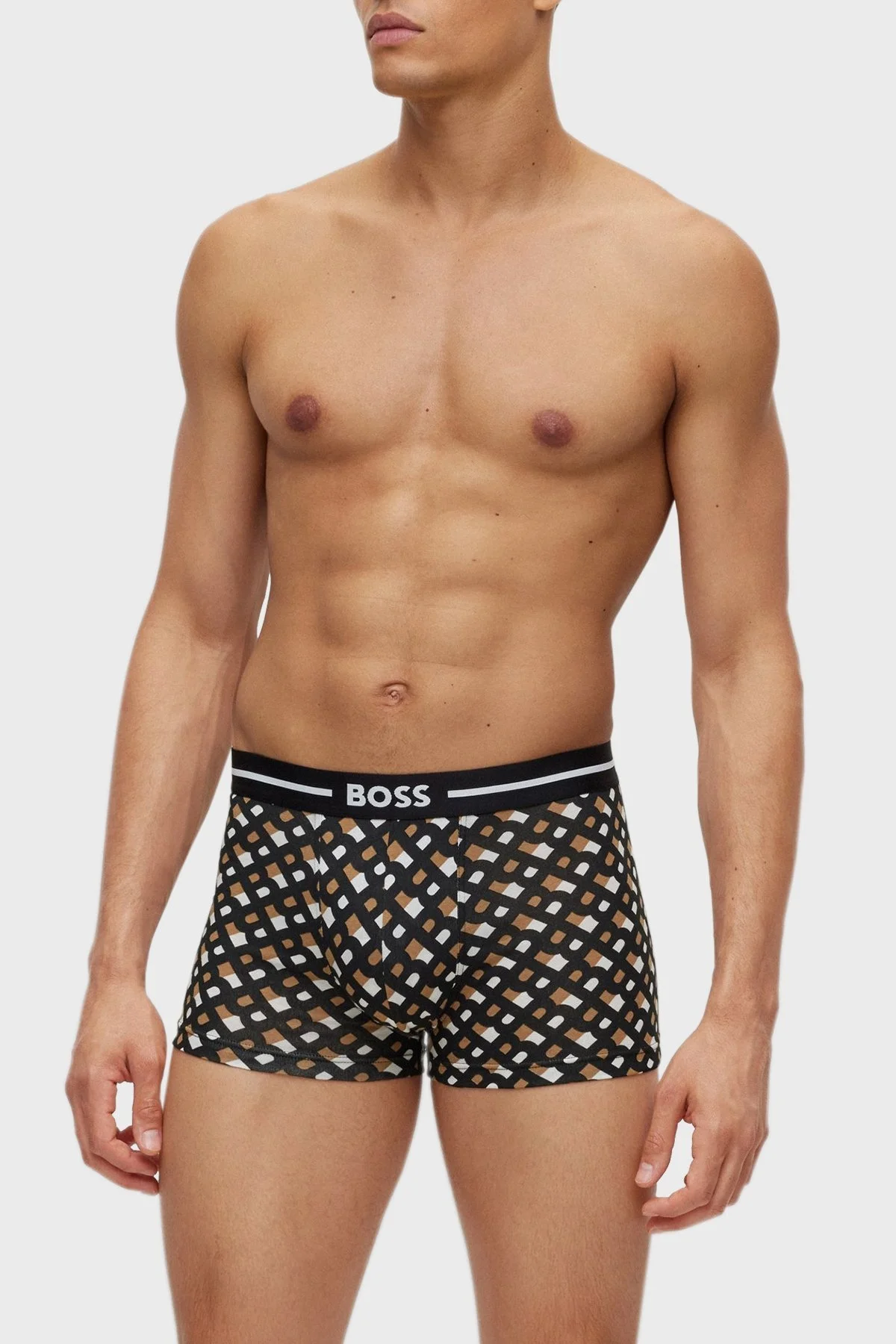 Boss Pamuklu Logolu Bel Bantlı Streç 3 Pack Erkek Boxer 50483630 977 SİYAH - 2