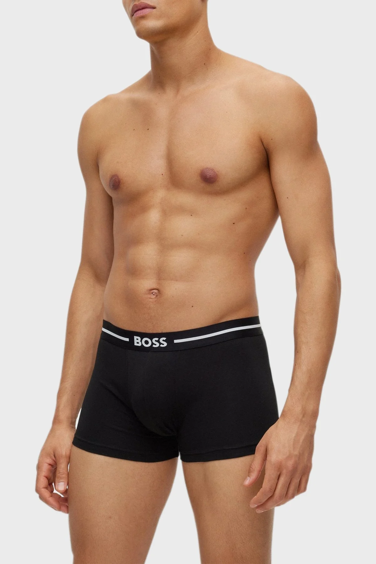 Boss Pamuklu Logolu Bel Bantlı Streç 3 Pack Erkek Boxer 50483630 977 SİYAH - 3