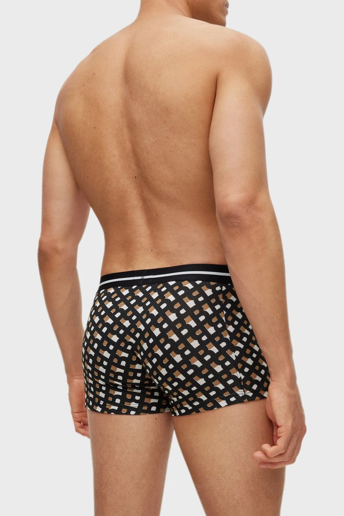 Boss Pamuklu Logolu Bel Bantlı Streç 3 Pack Erkek Boxer 50483630 977 SİYAH - 4