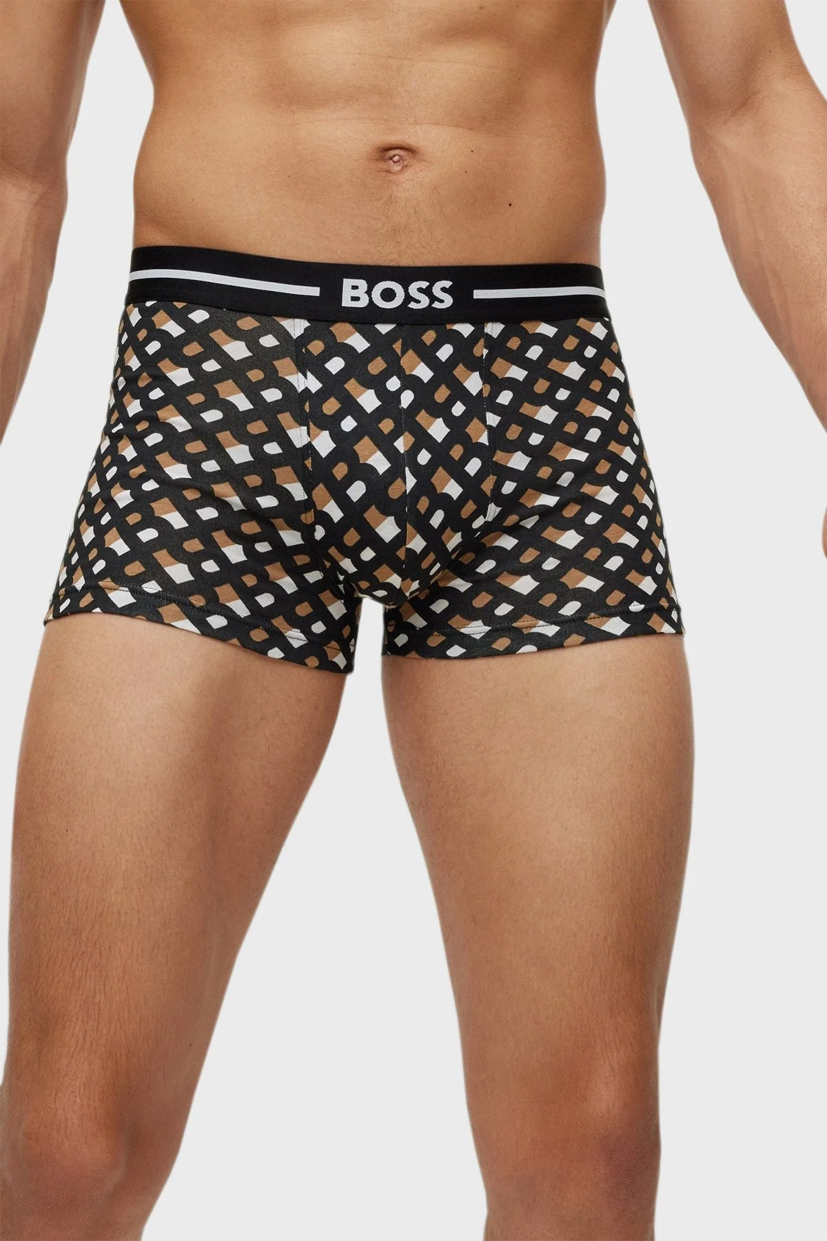 Boss Pamuklu Logolu Bel Bantlı Streç 3 Pack Erkek Boxer 50483630 977 SİYAH - 5