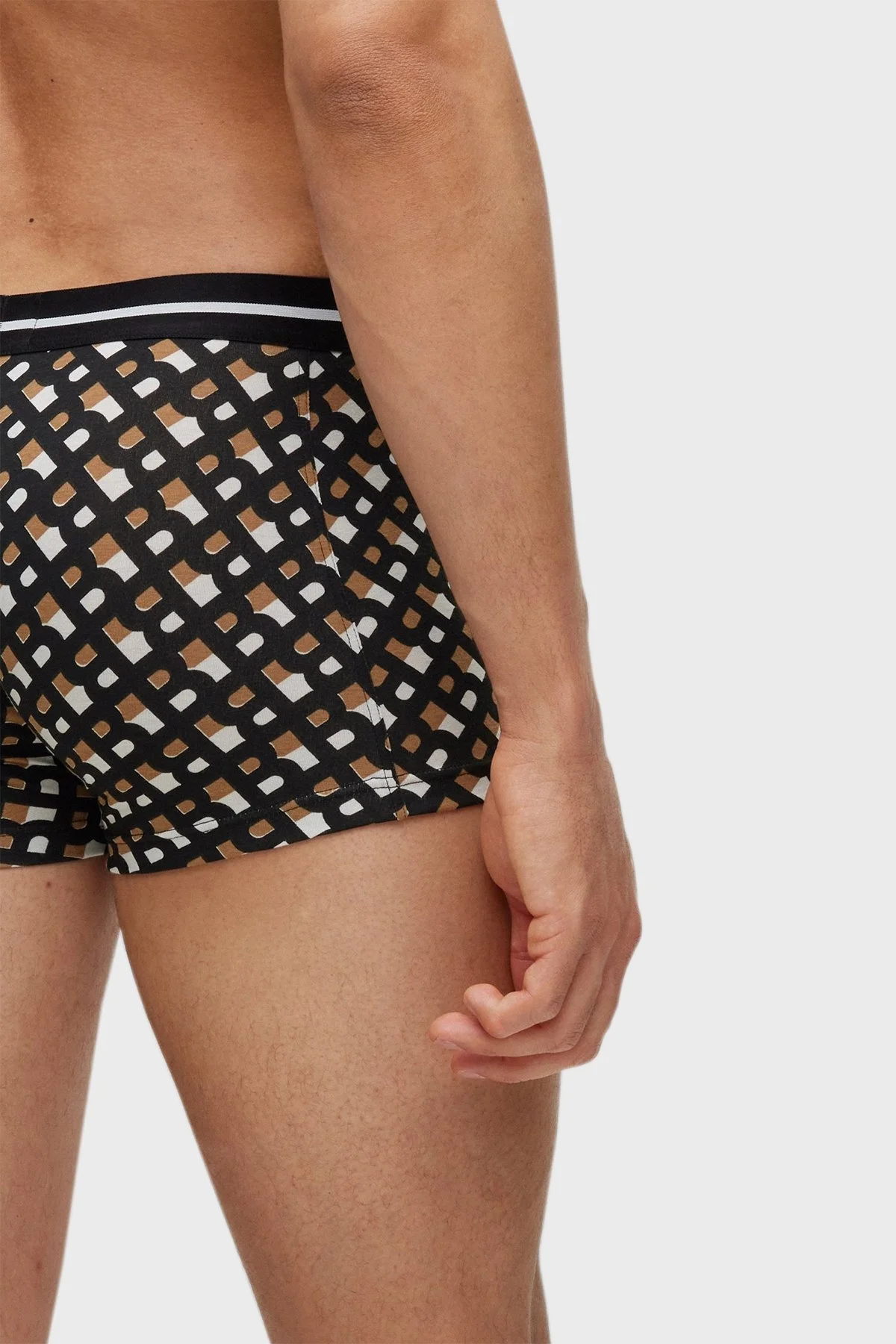 Boss Pamuklu Logolu Bel Bantlı Streç 3 Pack Erkek Boxer 50483630 977 SİYAH - 6