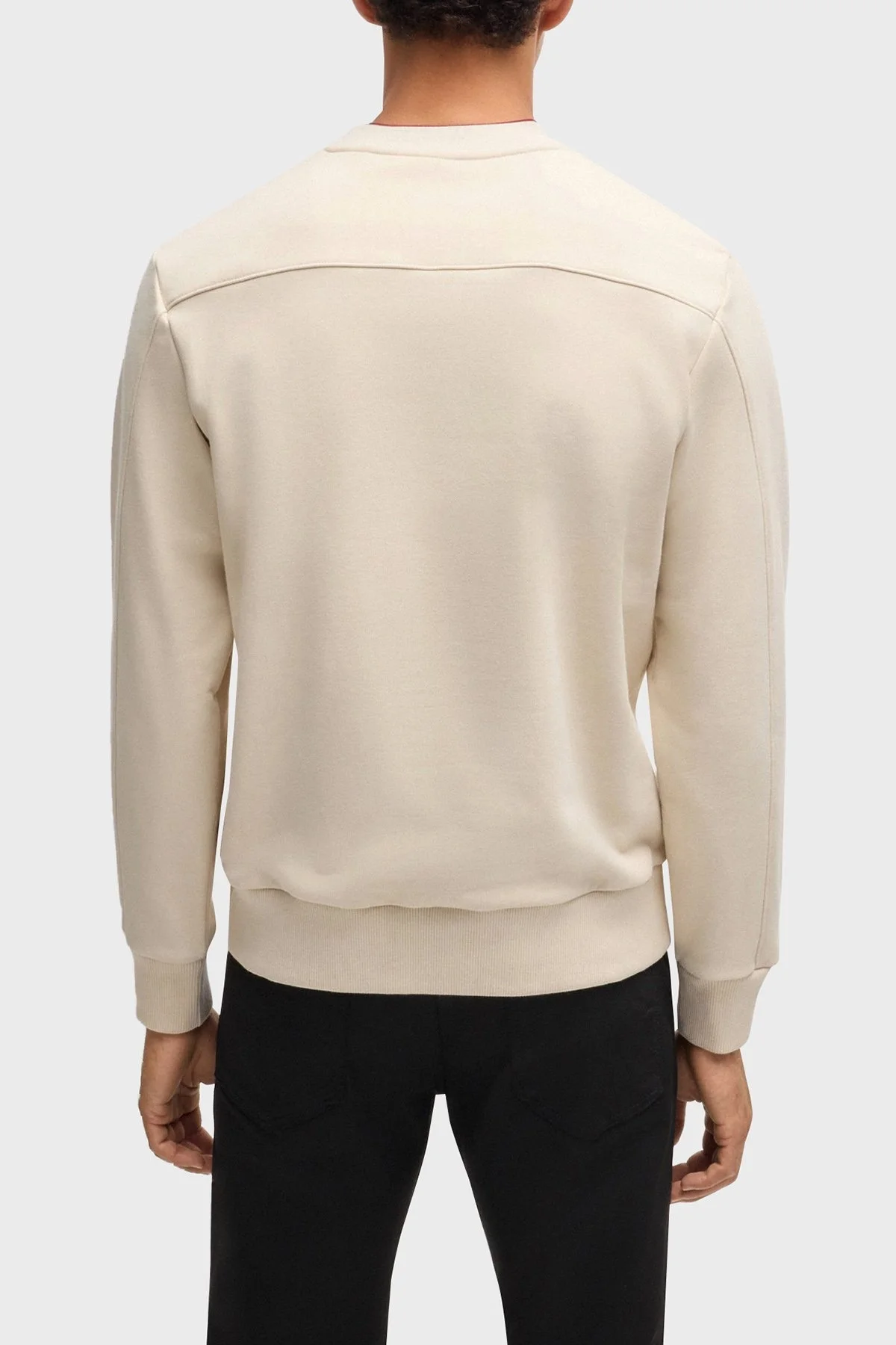 Boss Pamuklu Logolu Regular Fit Bisiklet Yaka Erkek Sweat 50518625 131 EKRU - 3