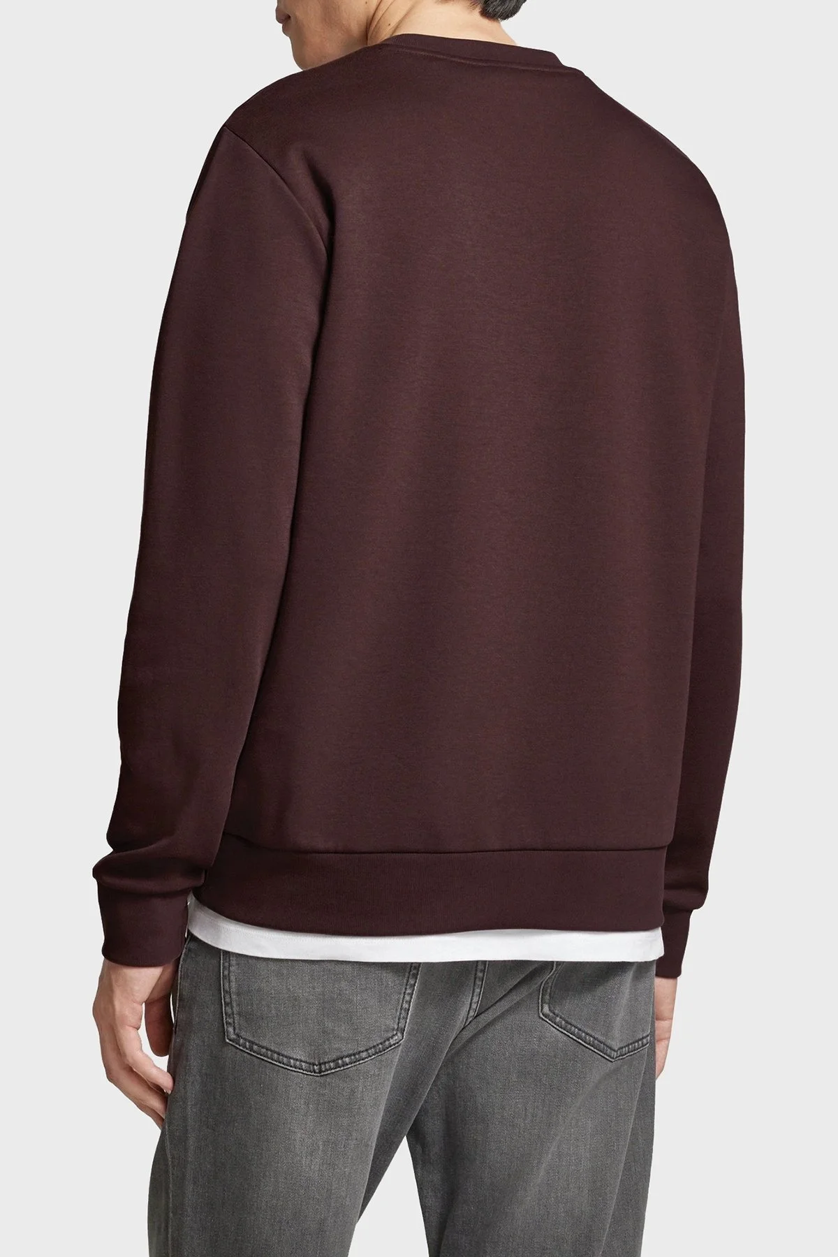 Boss Pamuklu Logolu Regular Fit Bisiklet Yaka Erkek Sweat 50520302 642 KAHVE - 2